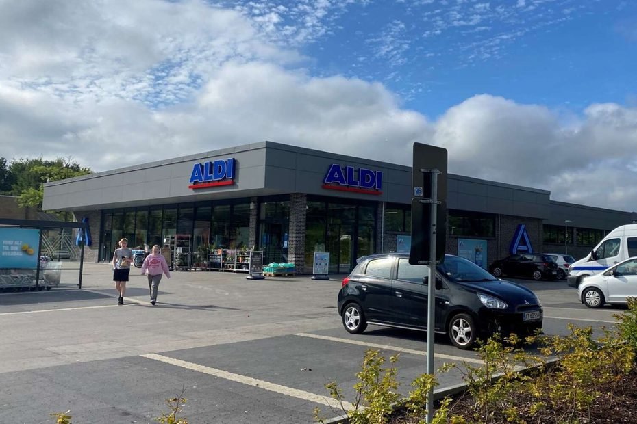 Butikken er en af de nyeste, som Aldi-kæden nåede at tage i brug, før kæden besluttede sig for at trække sig ud af det danske marked. Foto: Andreas Norrie