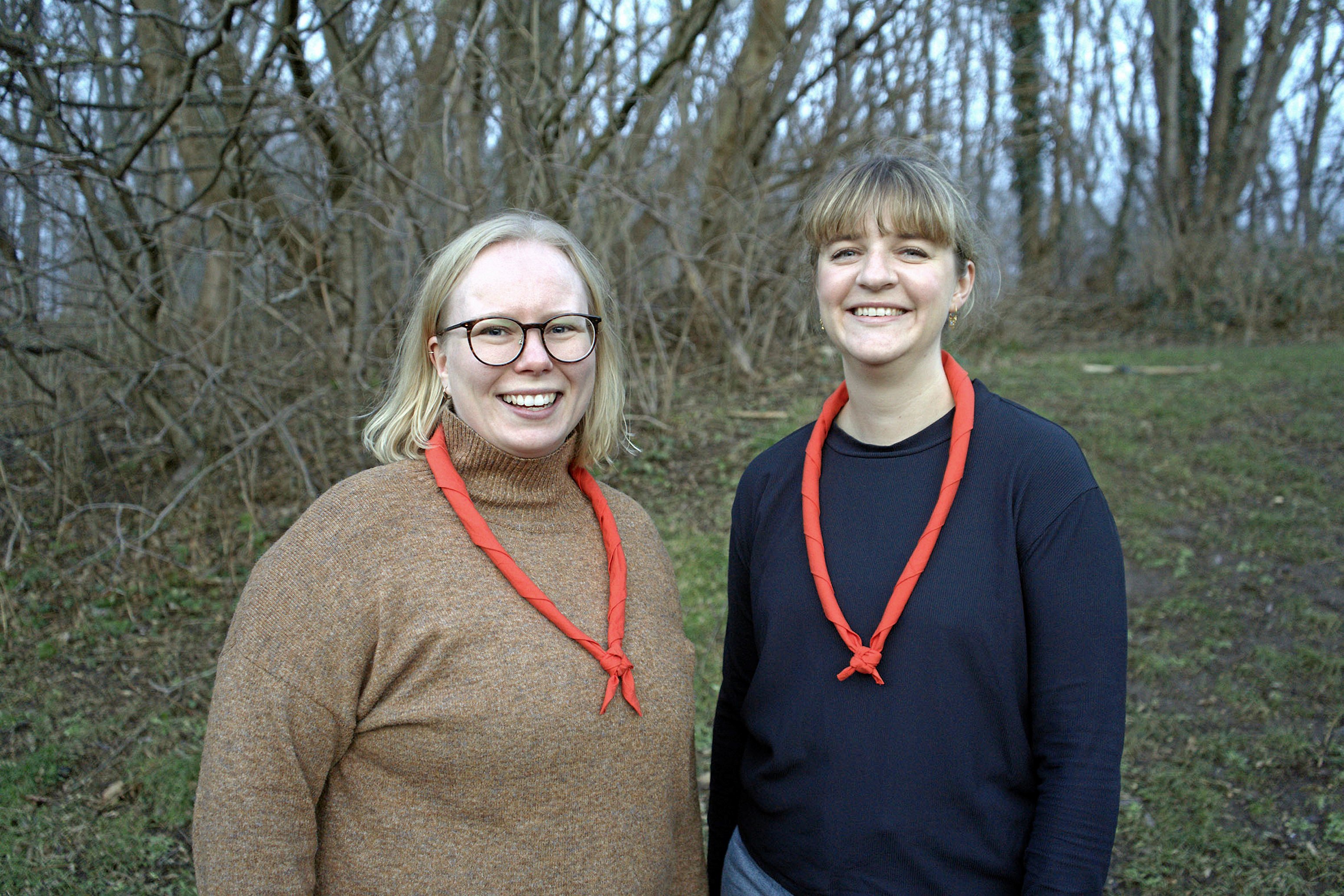 To der glæder sig til sommeren 2026 i Hedeland: Cecilie Viborg Nielsen og Marie Torp Christensen er udnævnt til lejrchefer for den kommende Spejdernes Lejr. Foto: Foreningen Spejderne.