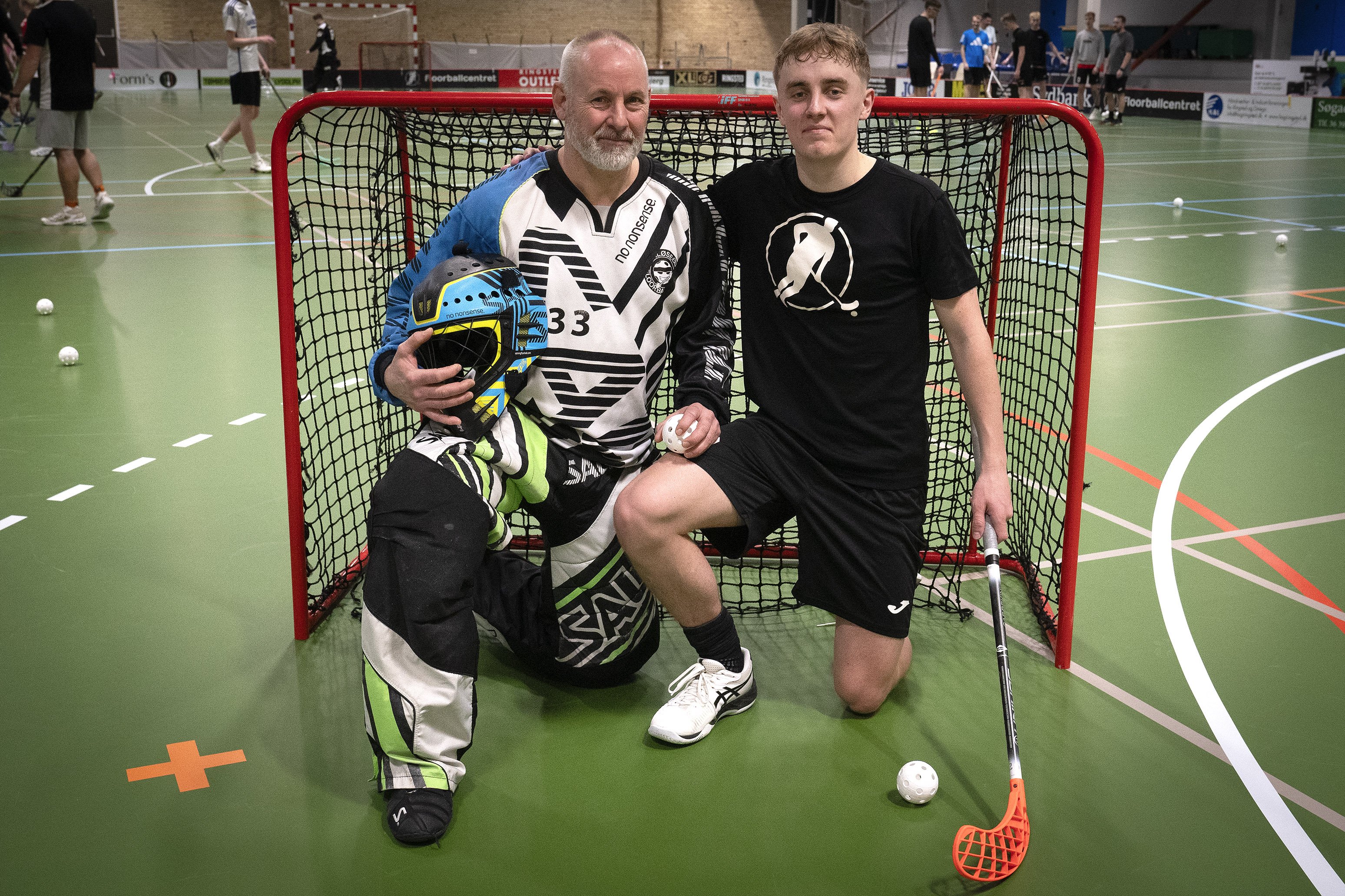 Jens og Jonas Gylling på træningsbanen i Ringsted - de har ikke spillet meget sammen i kamp. Foto: Anders Ole Olsen