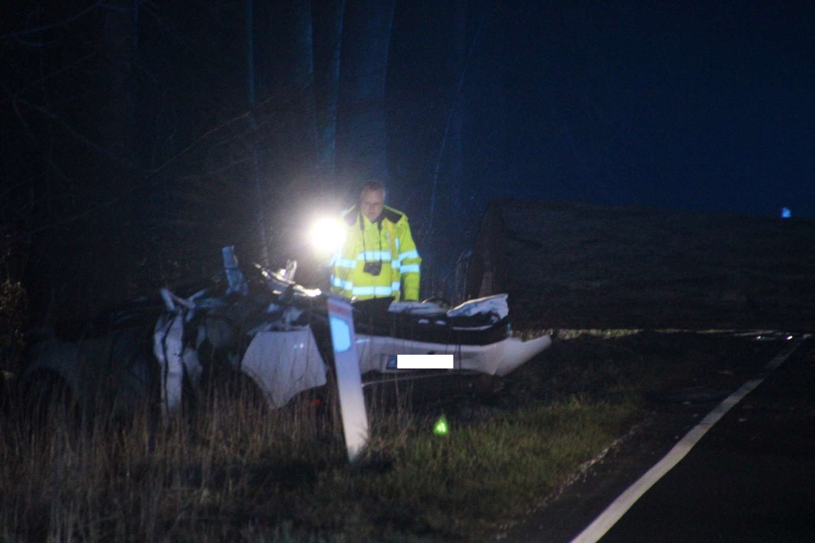 Det var mere end en almindelig ulykke, som dræbte en 55-årig bilist på Parnasvej i Sorø natten til onsdag. Foto: Presse-fotos.dk