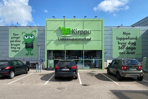 I forbindelse med renoveringen har Kirppus butik i Roskilde også fået ny facade. Foto: Kirppu