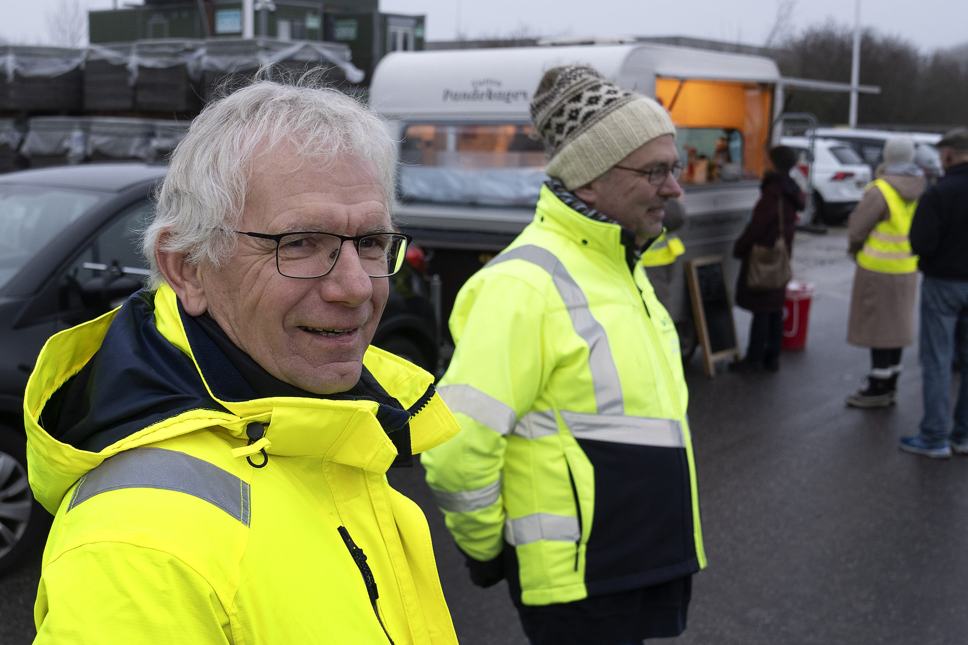 Allan Rasmussen og Michael Simonsen, Ringsted Forsyning, var synlige og klar til at fortælle om Roskildevej.