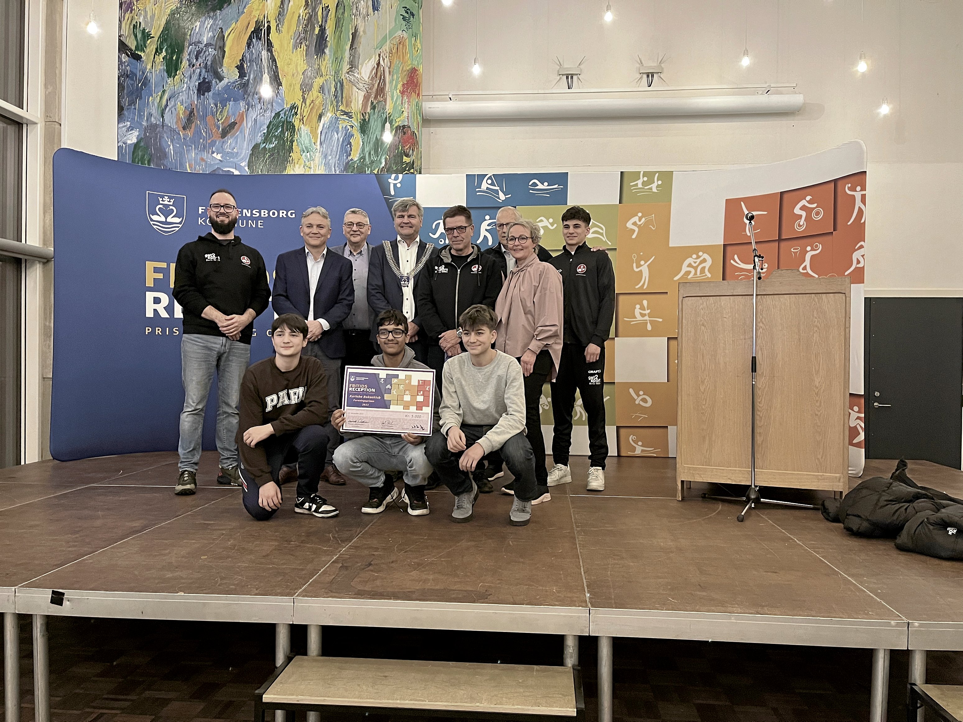 Karlebo Bokseklub blev belønnet med pris for arbejdet med at gøre boksning for alle. Pressefoto: Fredensborg Kommune