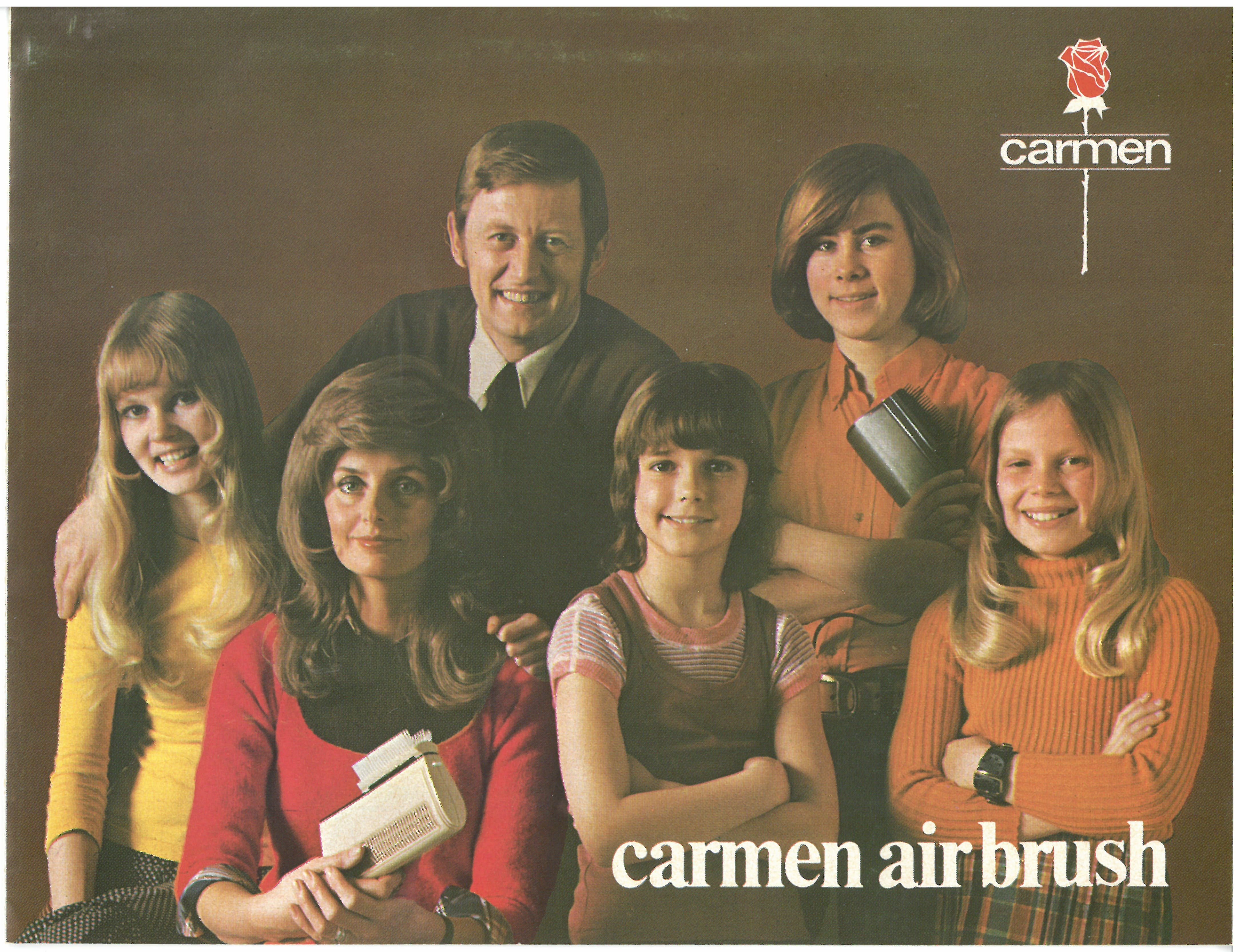 Reklame for Carmen Curlers. Original reklame fotograferet af Museum Vestsjælland