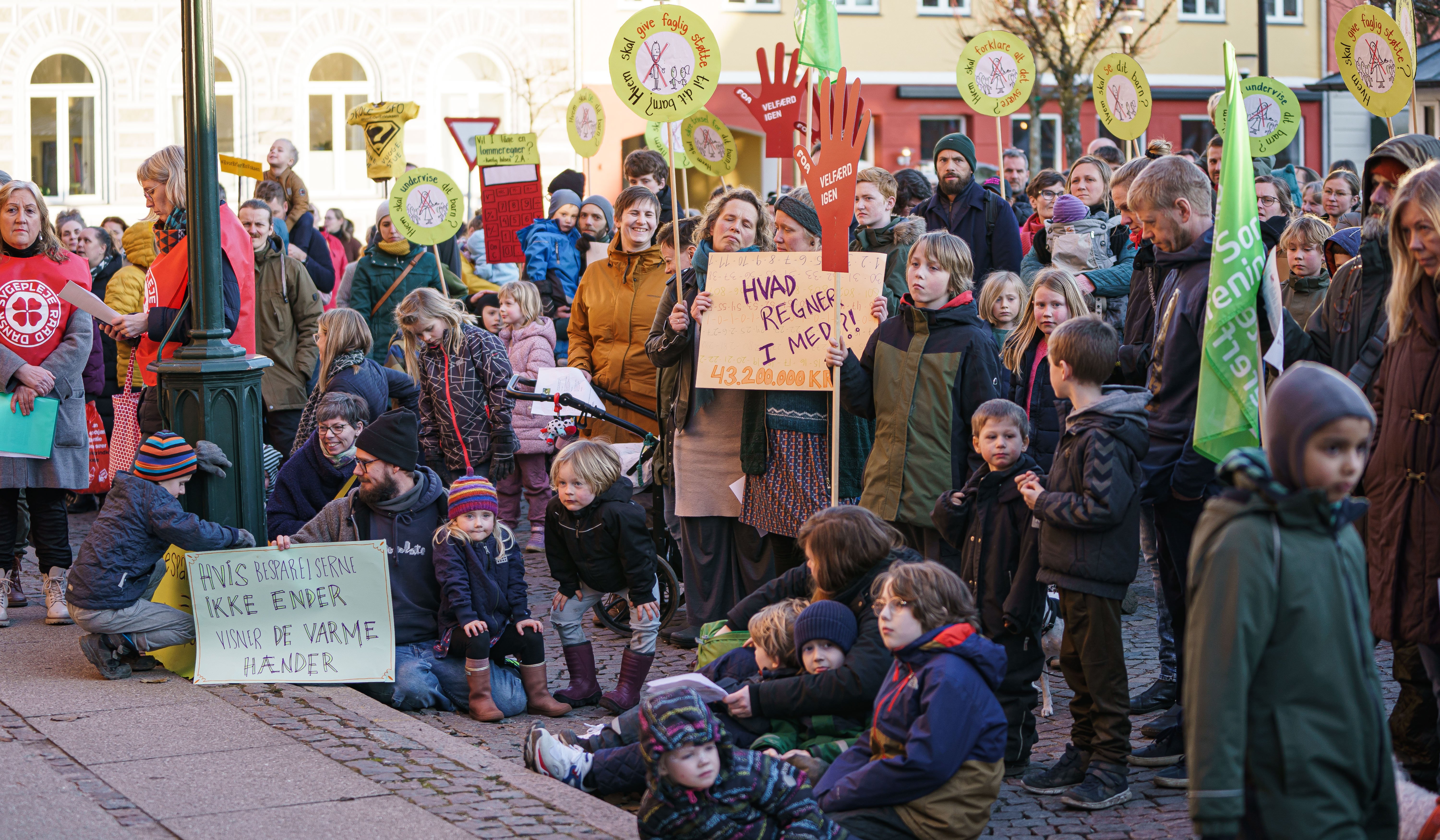 Børneområdet har ad flere omgange fået folk på barrikaderne. Billedet her er fra marts 2023.