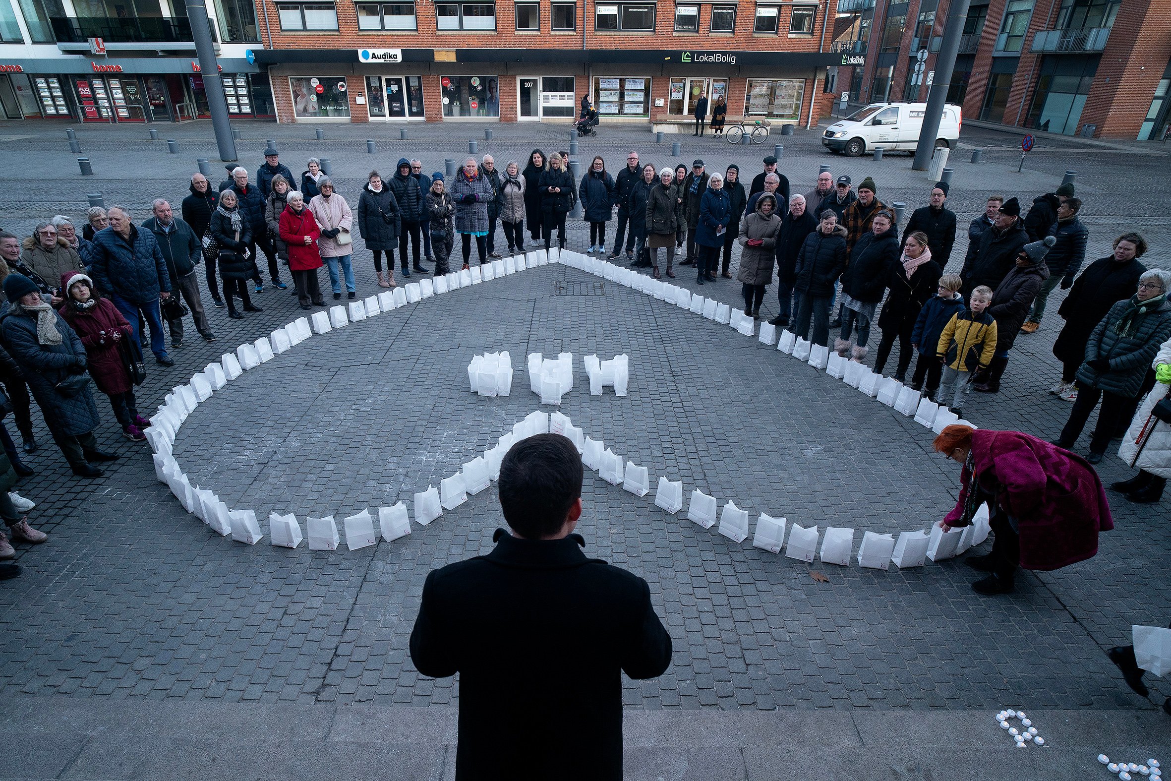 Formanden for stafet for livet, Kim Kristiansen, holdt tale. Foto: Thomas Olsen