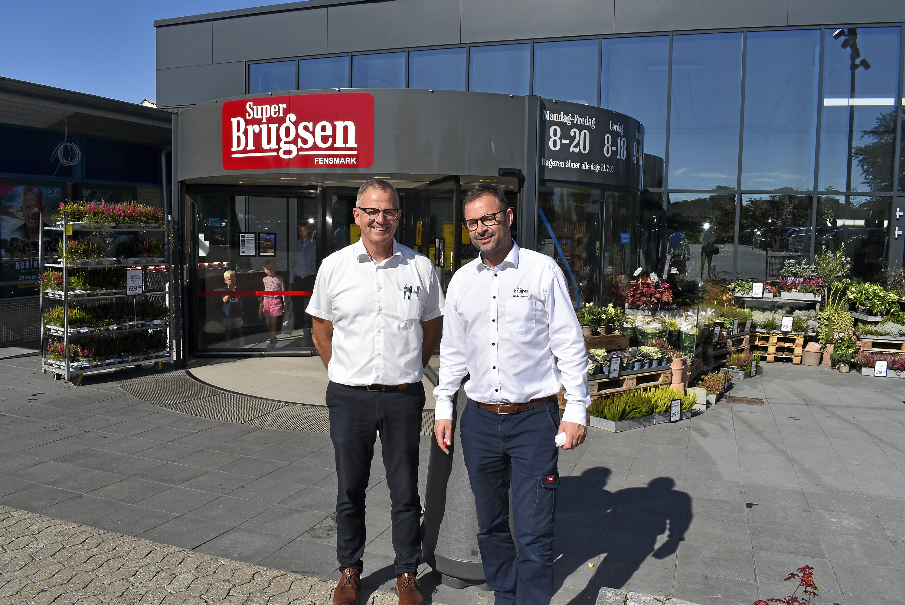 De to frontfigurer i SuperBrugsen Fensmark, Hans Larsen og Niels Kjeldsen er klar med historiens største ombygning.