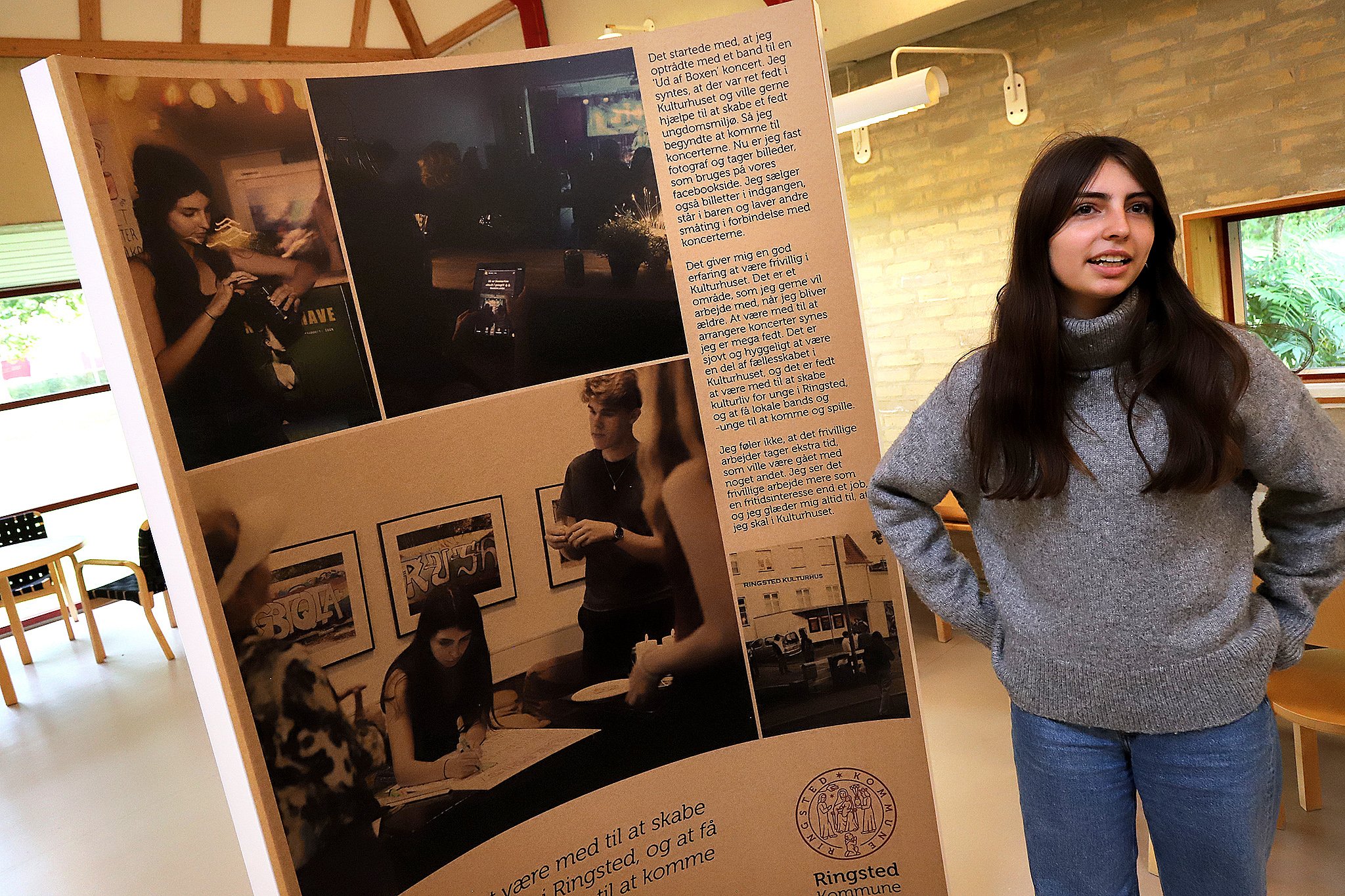 Anina Baltodano er med sine 15 - snart 16 år - den yngste af de frivillige, som er beskrevet i udstillingen om frivillighed.