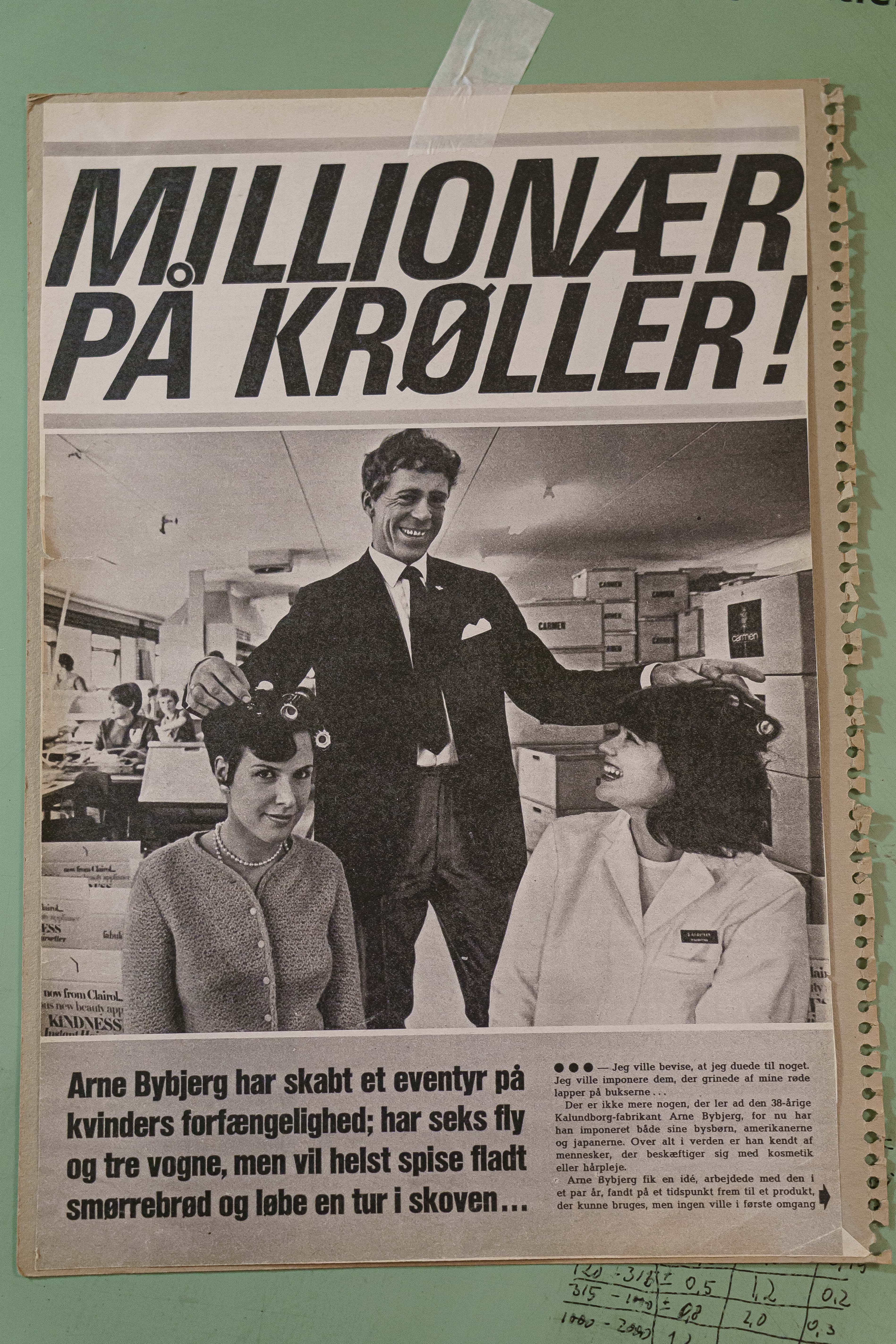 Arne Bybjerg stod i 1960'erne bag Carmen Curlers, der er en stor dansk erhvervssucces. Søndag sov han ind.