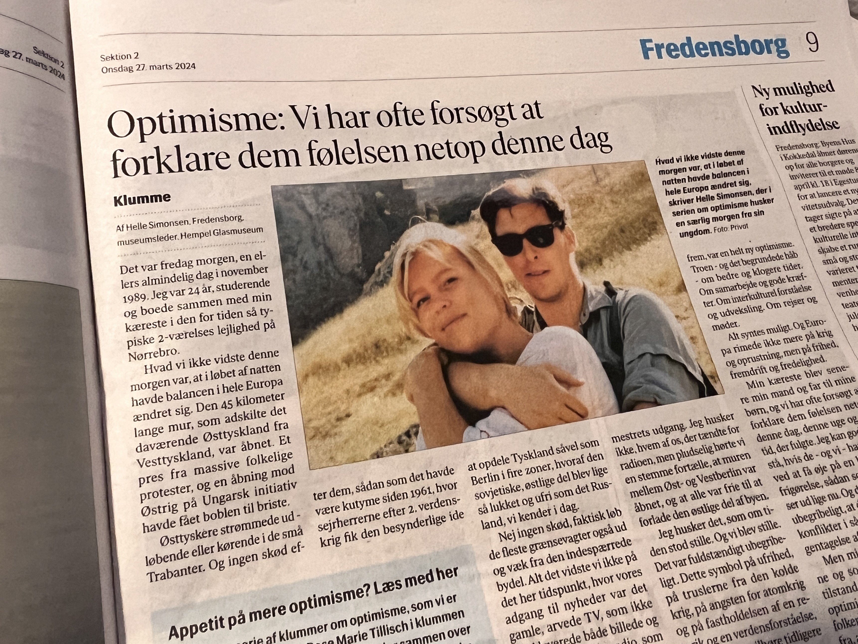 Vil blot sige TAK for dine ord og også tak til Frederiksborg Amts Avis for at bringe denne serie om optimisme, skriver Liljan Wagner Smitt.