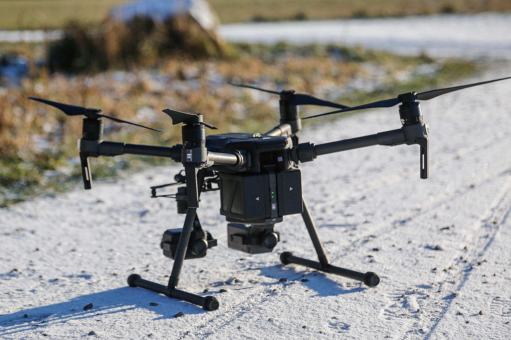 Denne drone vejer omkring syv kg. Foto: Kenn Thomsen Denne drone vejer omkring syv kg. Foto: Kenn Thomsen