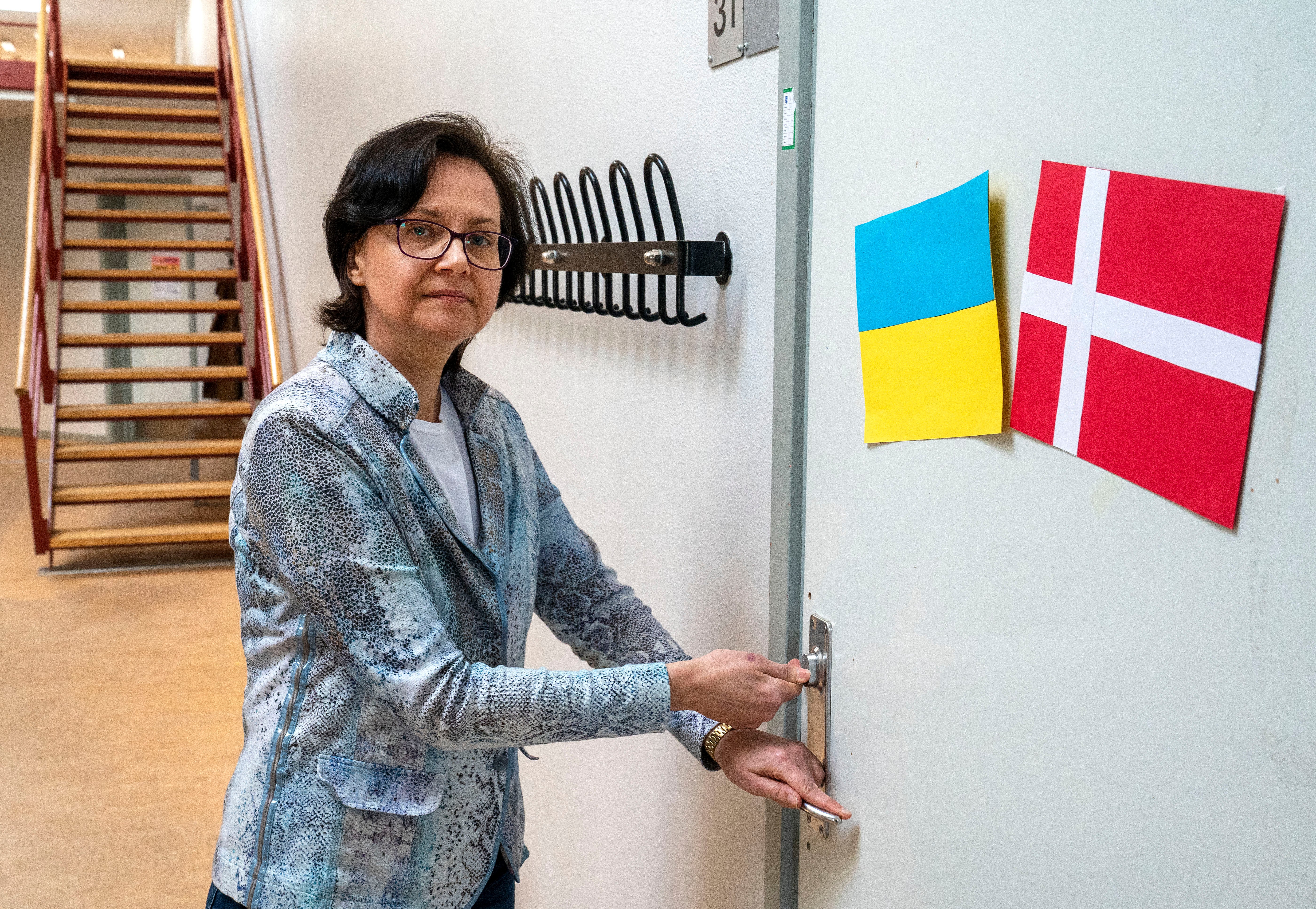 Tetiana Hückelkamp er en af to dansk-ukrainske lærere på Pedersborg Skole. Foto: Anders Ole Olsen