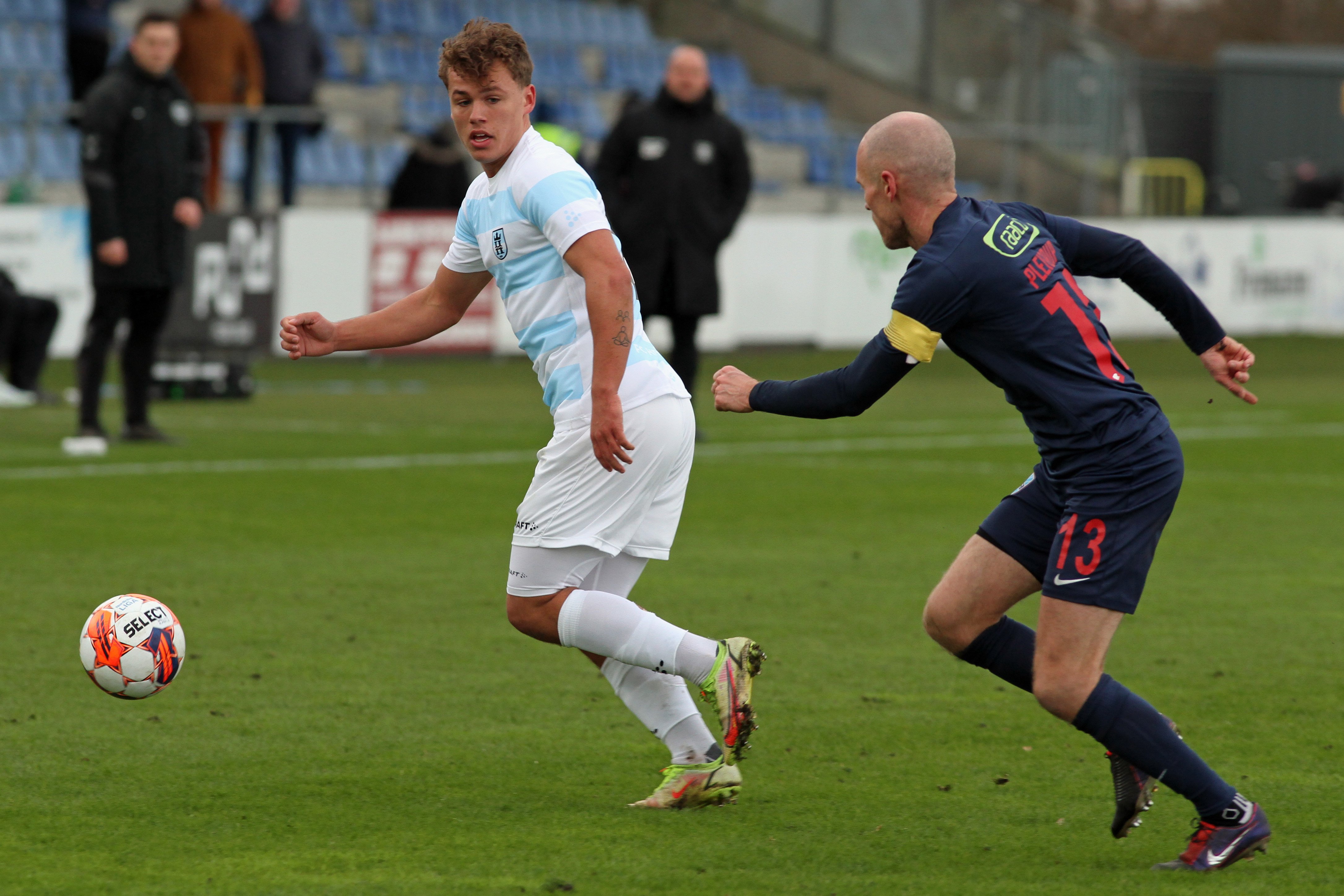 Frederik Karlsen i FC Helsingør-trøjen. Nu skifter han klub.