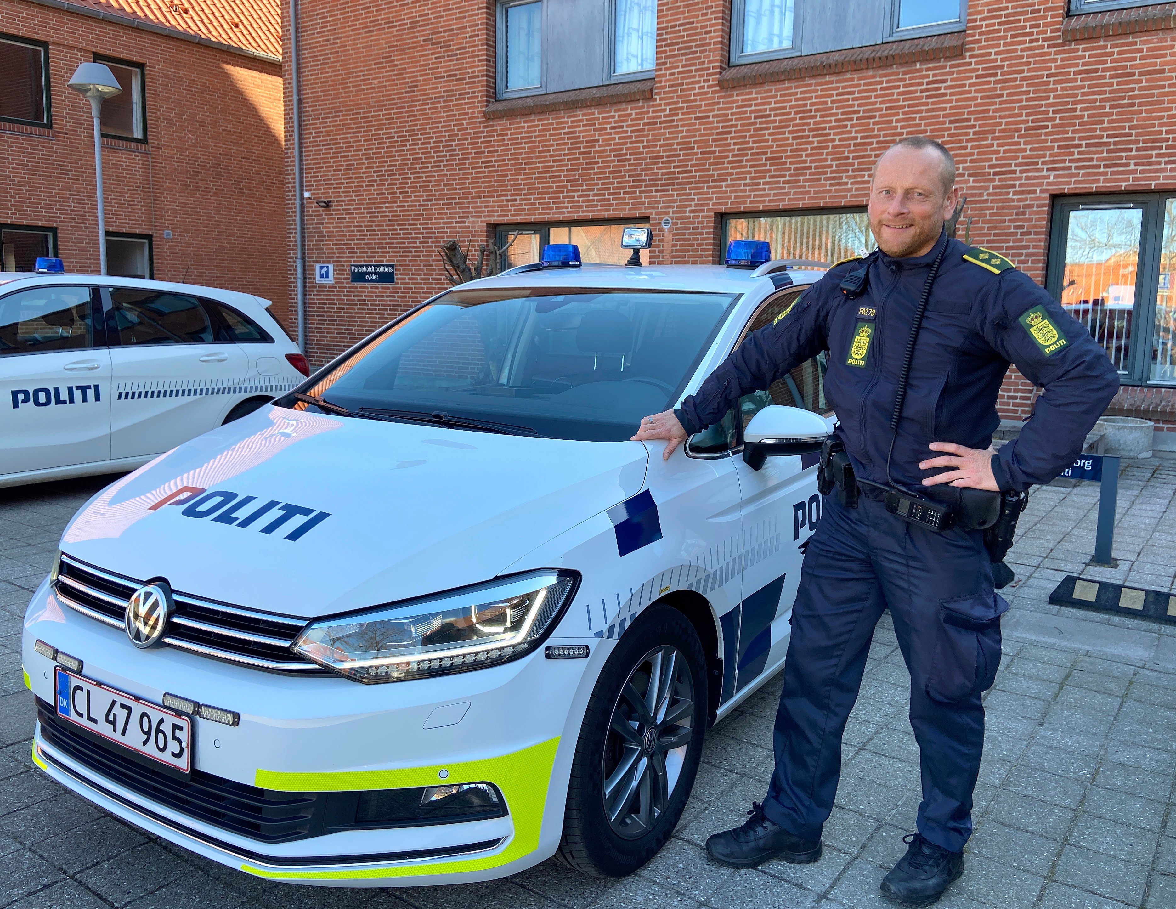 Politiassistent Jan Pickersgill Stryhn skal arbejde med operativ forebyggelse i Kalundborg, hvilket betyder, at han bliver meget synlig i bybilledet. Foto: Eva Lyng Johansen