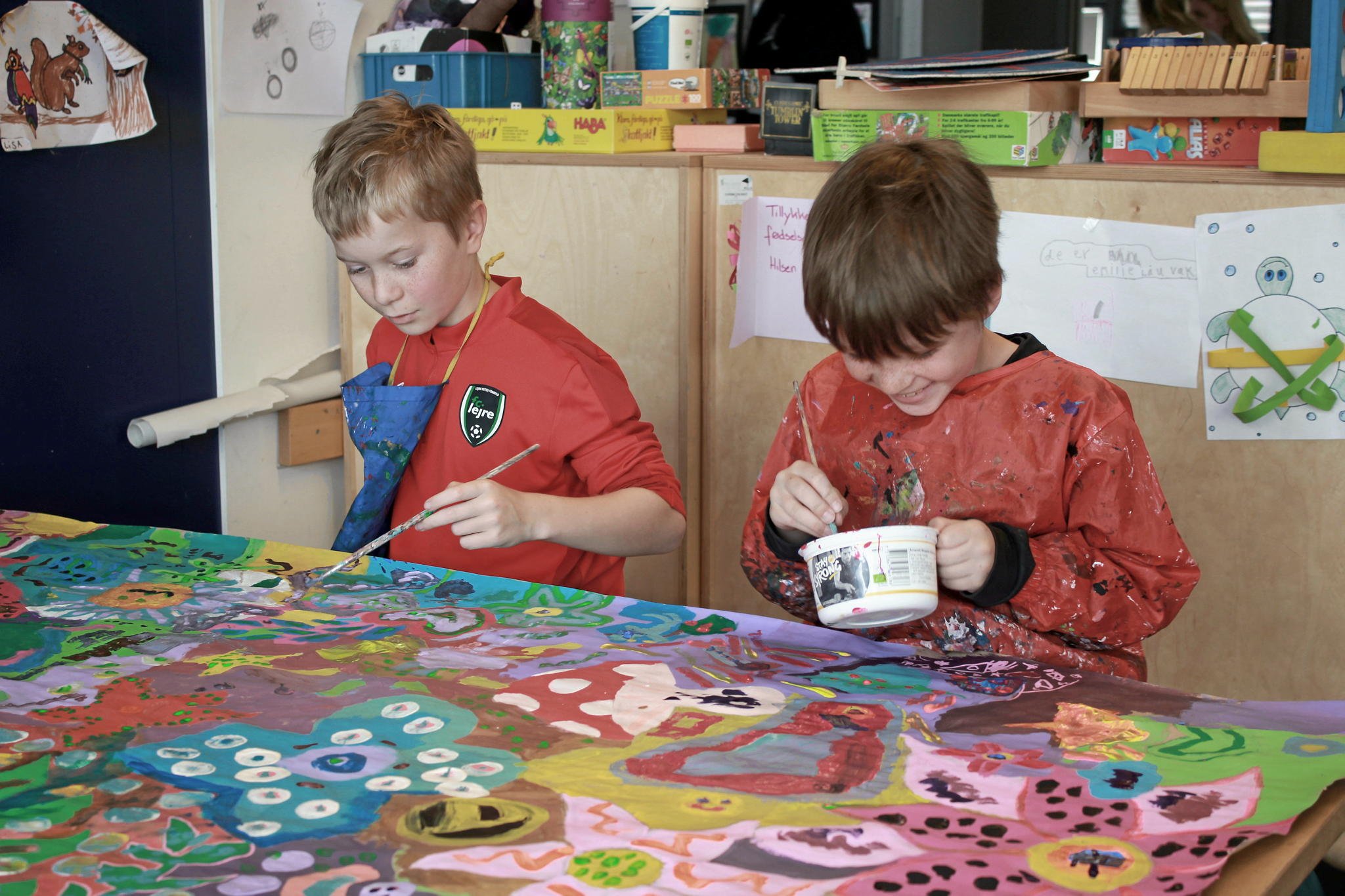Hele uge 17 var der fri fortolkning over temaet ’Hjerne, krop og bevægelse’ på Allerslev Skole.