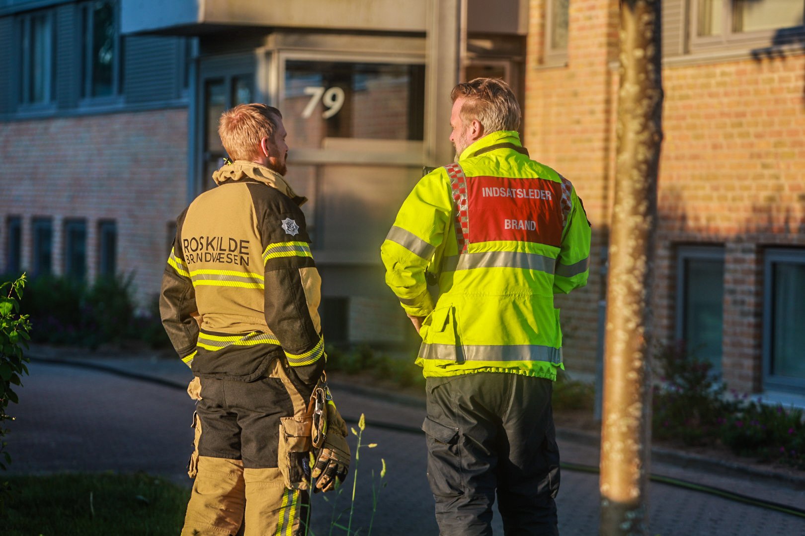 En opgang i Rørmosen fik en masse røg. Foto: Presse-fotos.dk