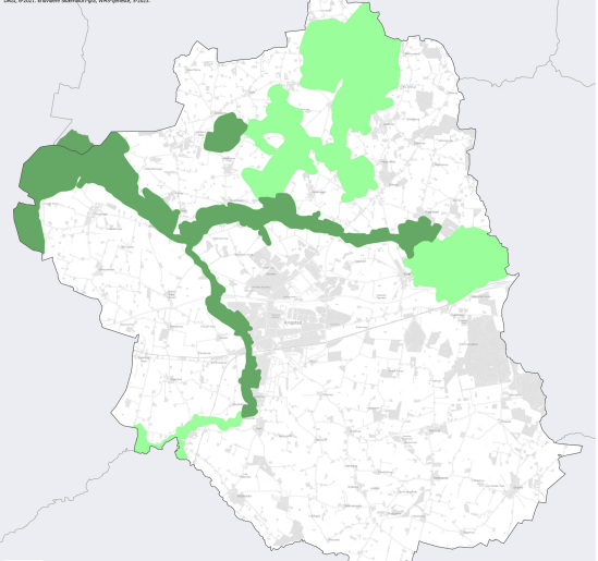 Sådan kan kortet over pilotnaturparken se ud i fremtiden. - Ringsted Kommune Sådan kan kortet over pilotnaturparken se ud i fremtiden.