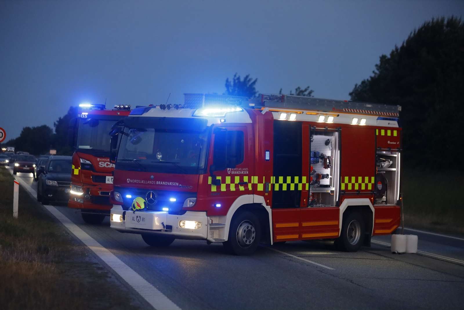 To personer blev ørt på hospitalet efter sammenstødet søndag aften. Foto: Presse-fotos.dk