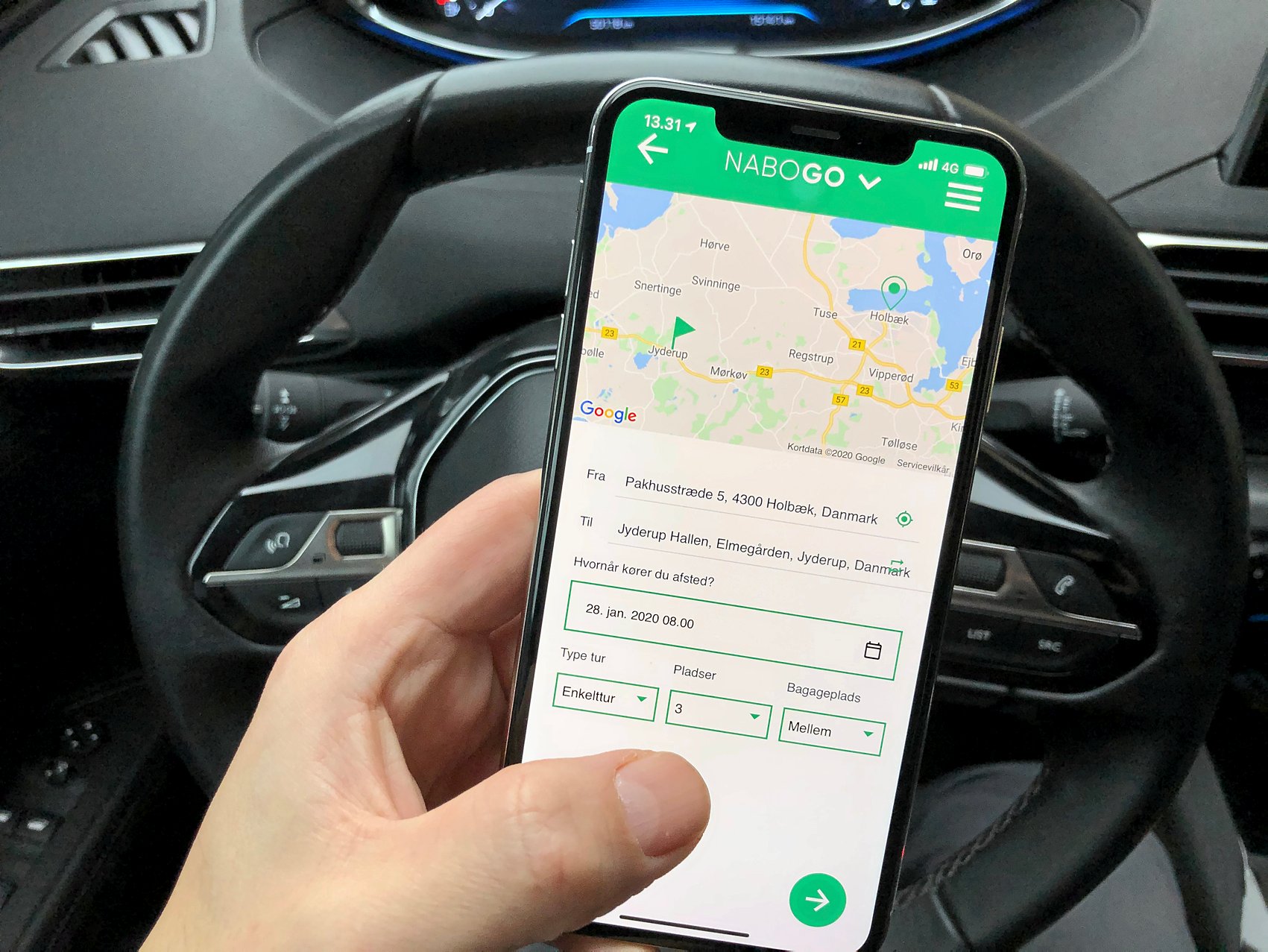 Nabogo er en samkørselsplatform, som skal øge mobiliteten i landdistrikterne - her går det dog ikke så godt.