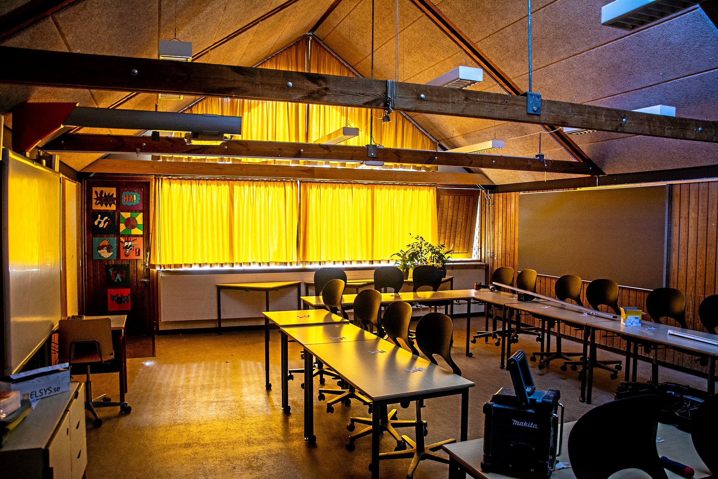 Et klasselokale på Herstedvester Skole.