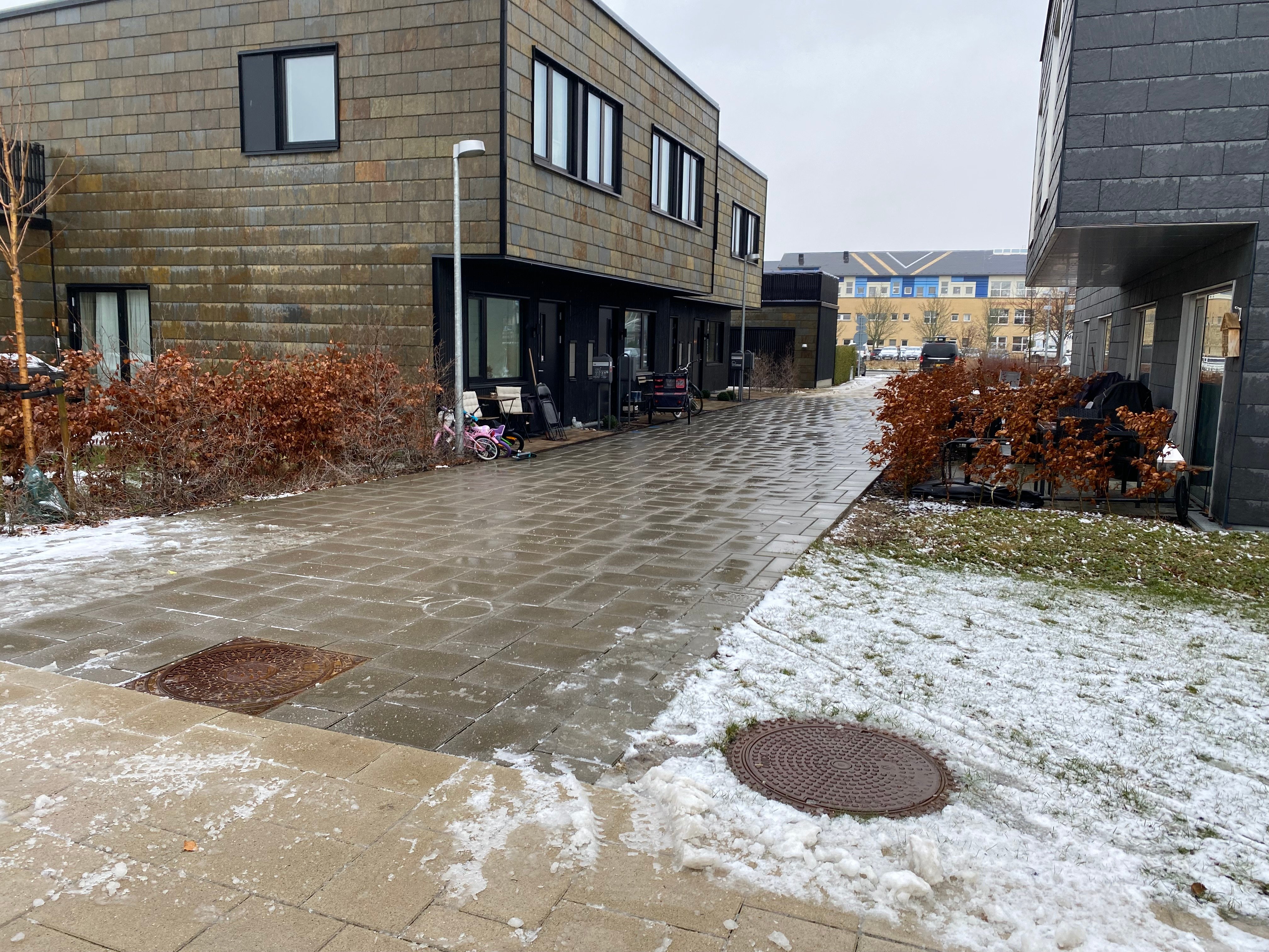 Det var her ved Skjeberg Alle, at drabene fandt sted. Foto: Kasper Ellesøe