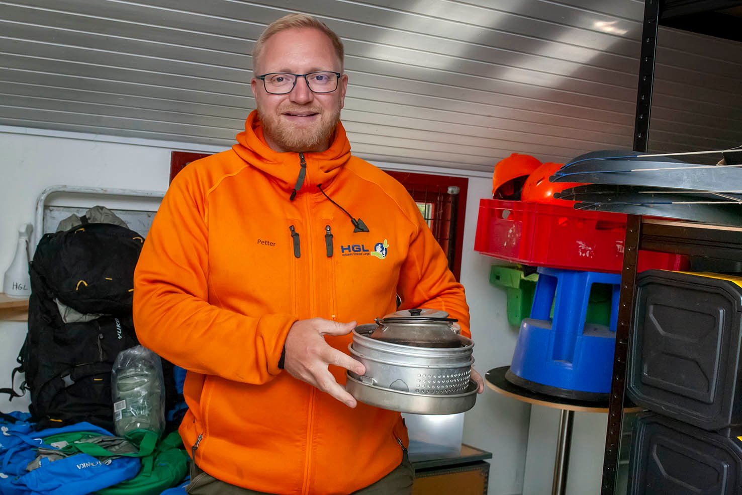 Petter Bak er natur- og friluftsvejleder i Den grønne Lunge og han er engageret i mange af de aktiviteter, der er på stedet. Blandt andet skal han snart til Polen med en gruppe unge.