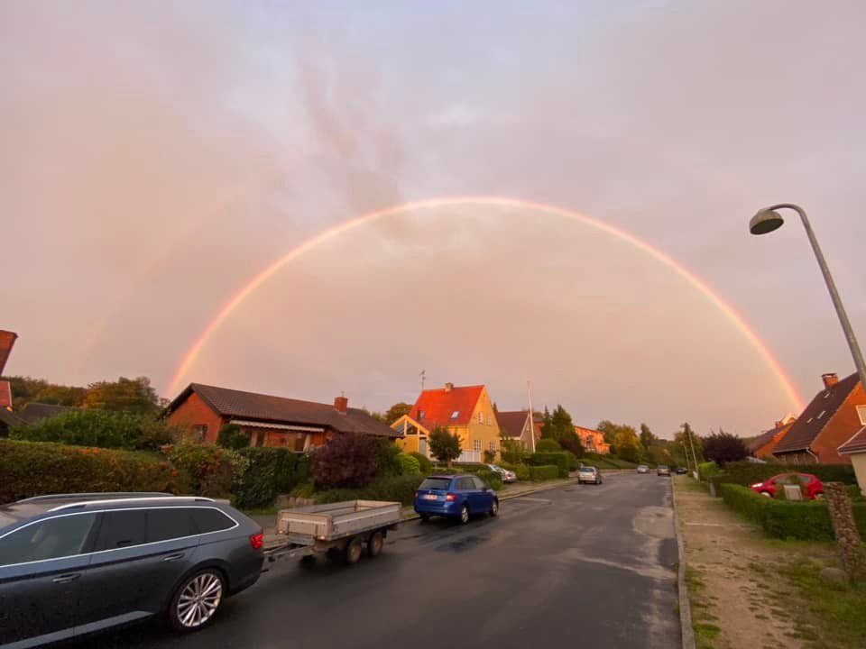 Dobbeltregnbue over Hillerød. Foto: Martin Kaas
