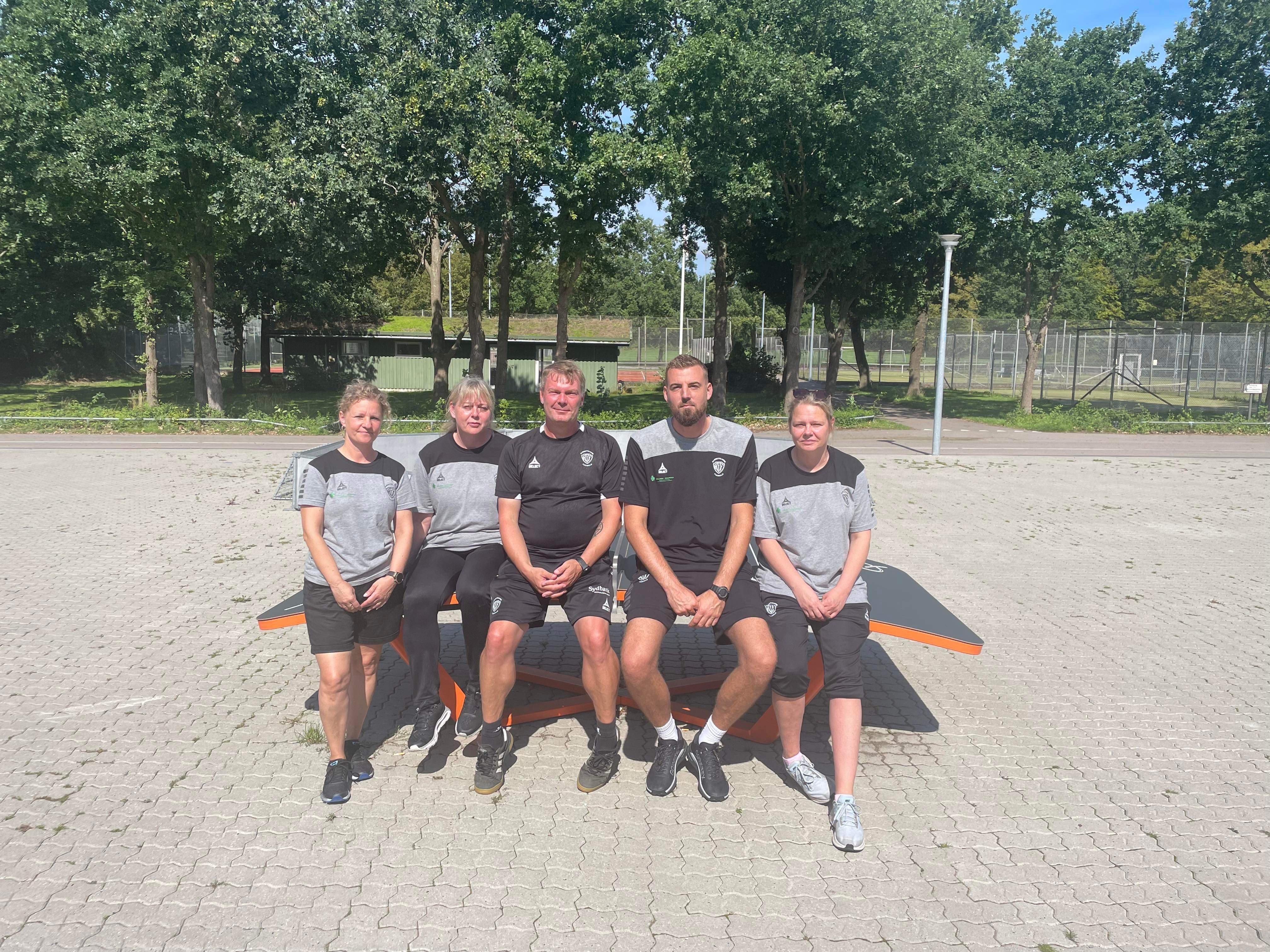 Det nye trænerteam på plads. Foto: AIF Fodbold