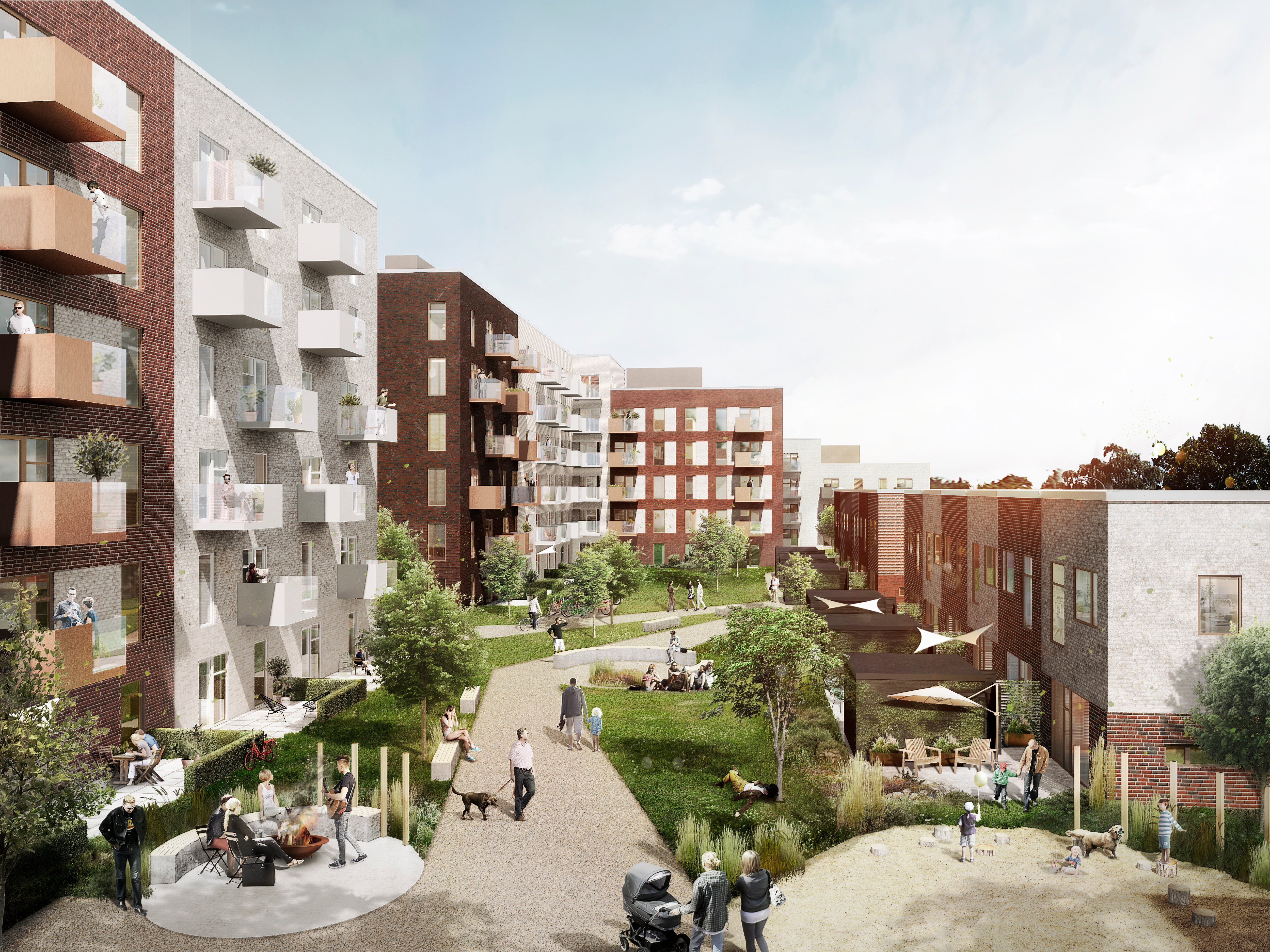 På Banemarksvej på grænsen mellem Glostrup og Brøndby bliver lokalplanen nu endelig ført ud i livet, så de gamle industribygninger bliver erstattet af i alt 667 boliger. Der er indflytning i de første næste år