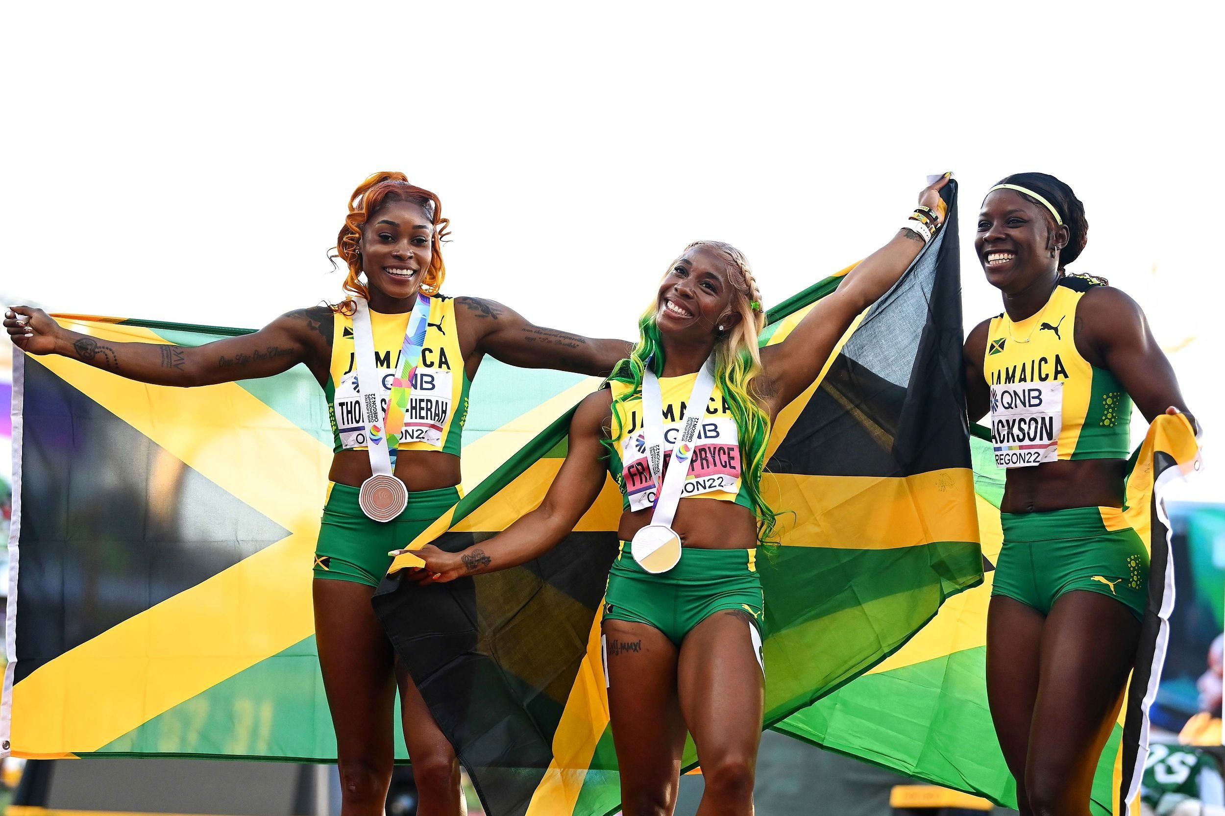 Den jamaicanske løber Shelly-Ann Fraser-Pryce løb 100 meter på den hurtigste tid ved VM i atletik nogensinde.