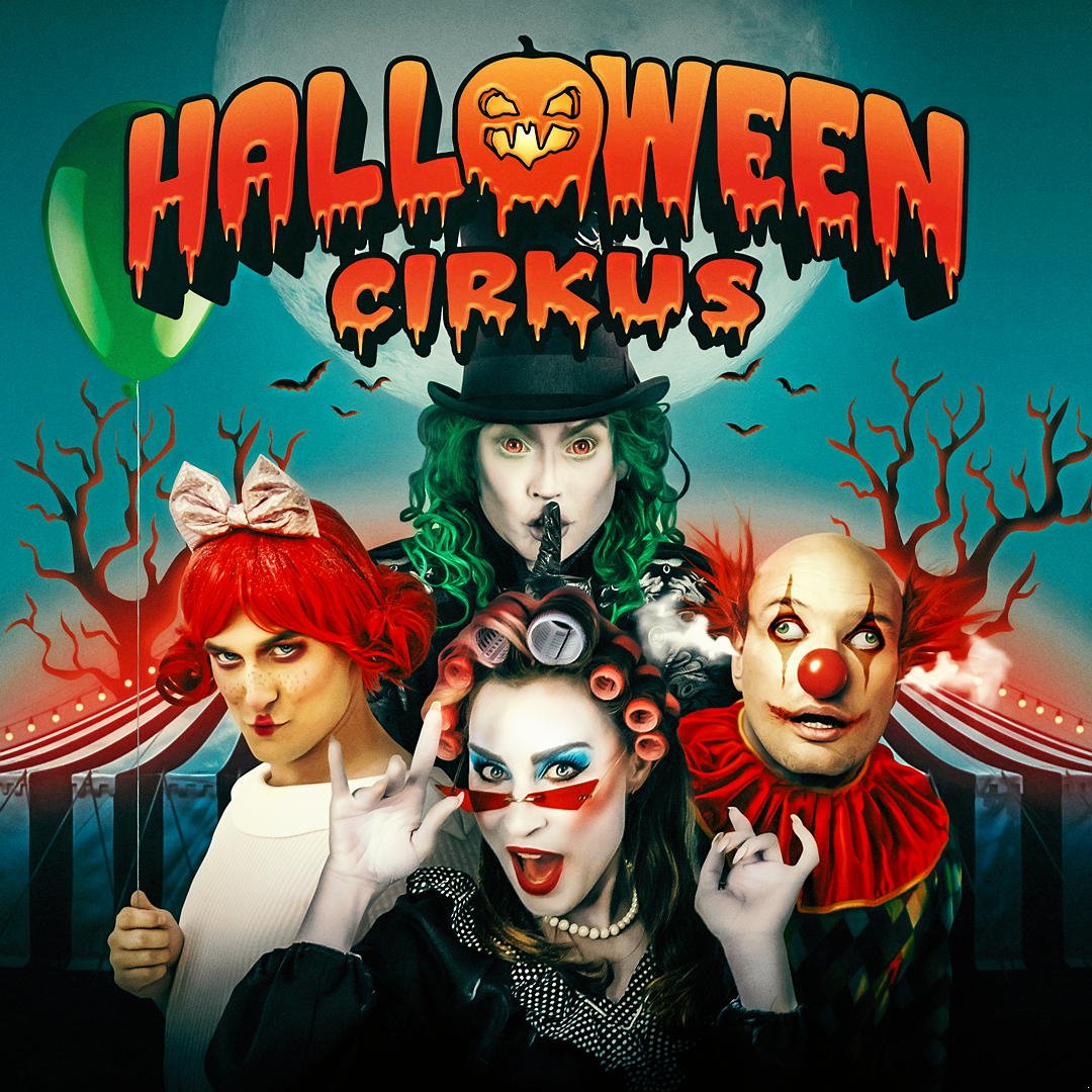 Hovedrollerne i Arenas halloween-cirkus, Hikken Fra Helvede, spilles af Clemens og Szhirley, som kommer fra musik- og teaterbranchen. Foto: Cirkus Arena