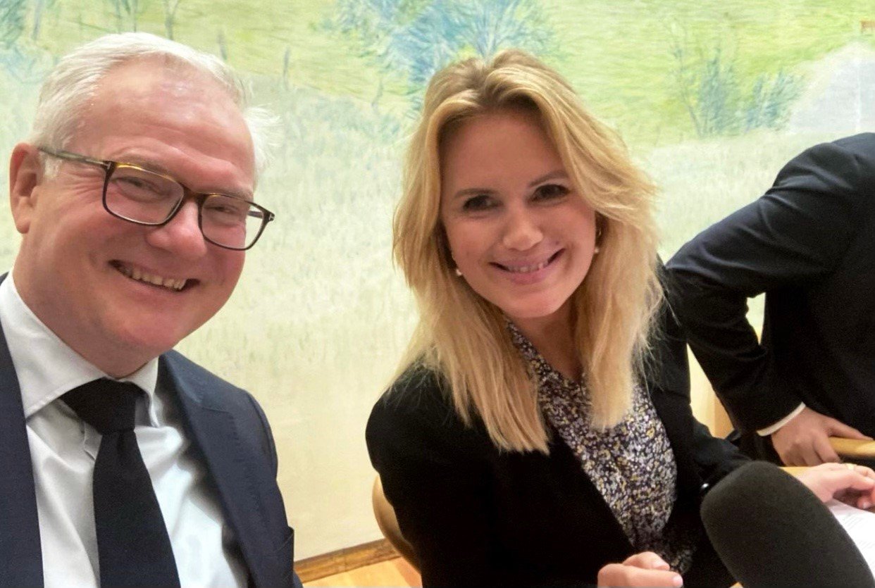 Kommunalbestyrelsesmedlem for Venstre Malene Barkhus (th.) og daværende viceborgmester Jens Kloppenborg (V).