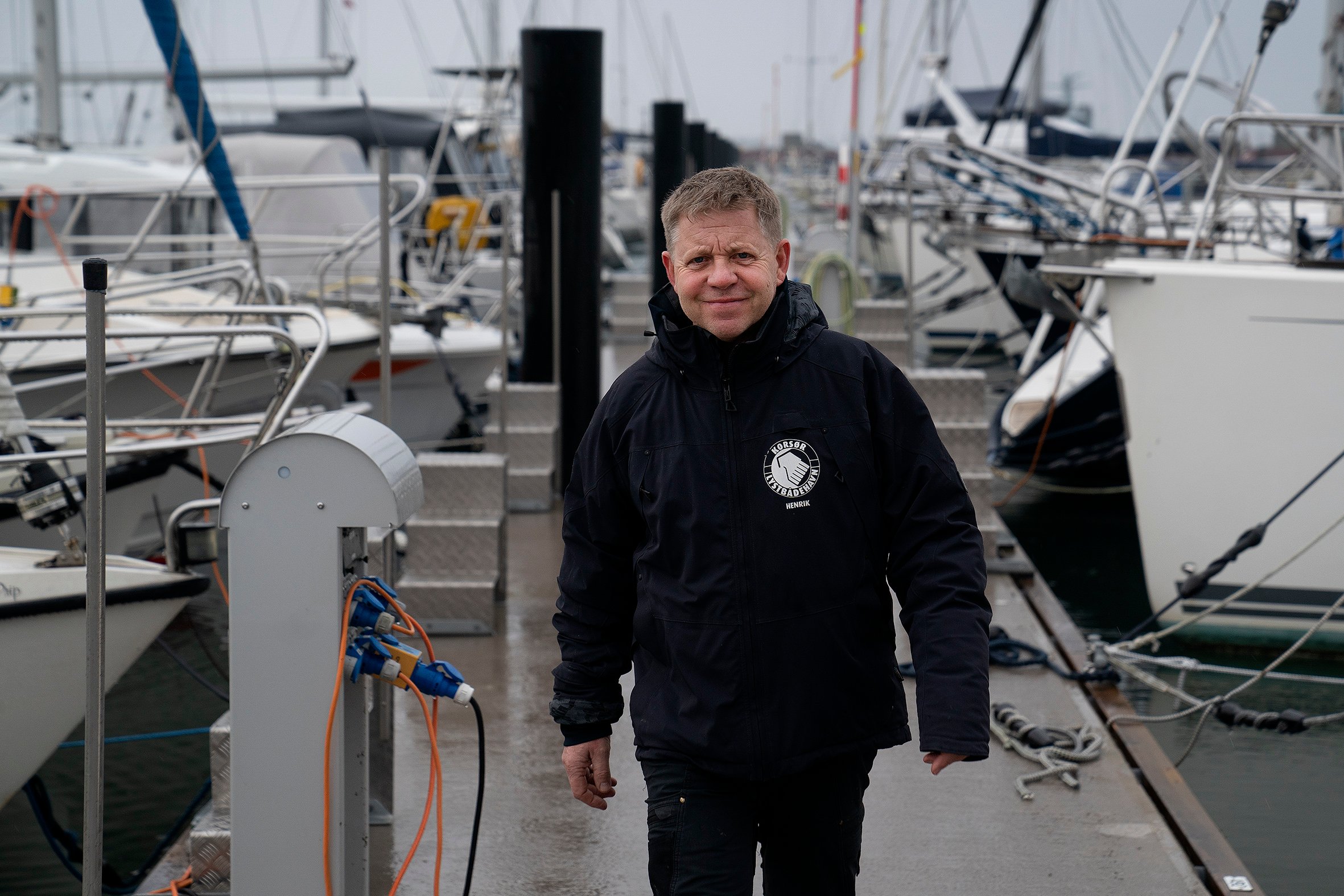 59-årige Henrik Keller er ny havnefoged i Korsør Lystbådehavn efter at være fyret af kommunen efter 17 år. Foto: Thomas Olsen