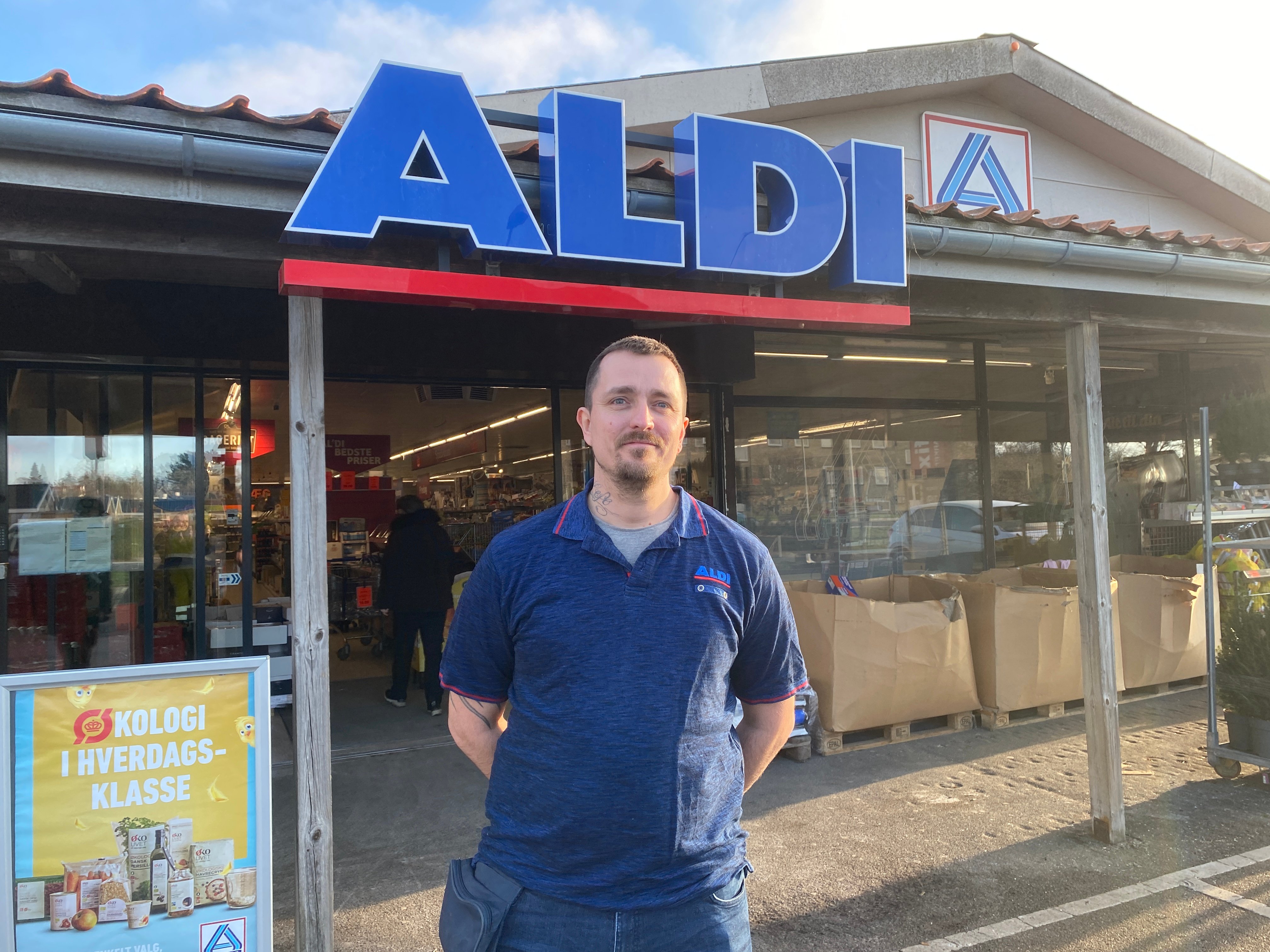 Butikschef Kenneth Poulsen i ALDI i Store Heddinge. (Foto: Anders Grann)
