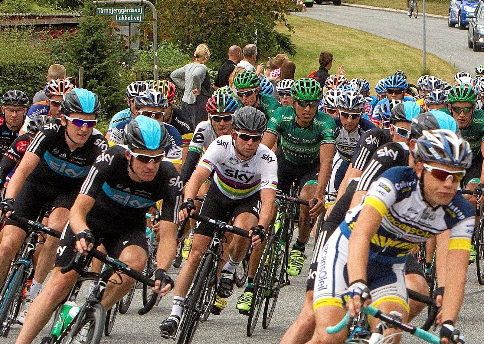Til sommer tester verdens bedste sprintere formen af i Danmark inden Tour de France. Her er det feltet, da der blev kørt tre etaper af touren i Danmark i 2022.