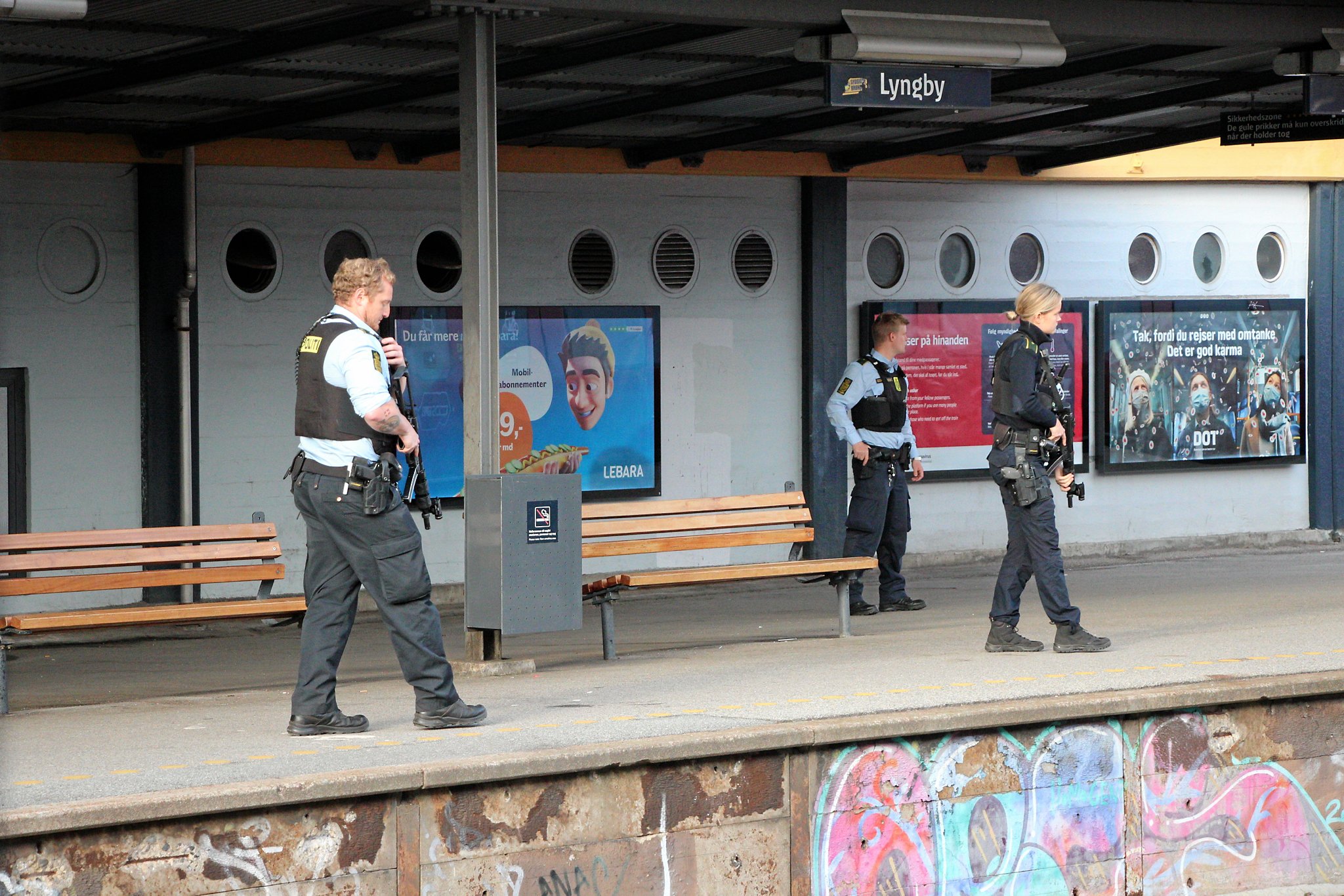Politiet måtte efter anmeldelse standse tog fra Bernstorffsvej Station, da det nåede Lyngby Station.