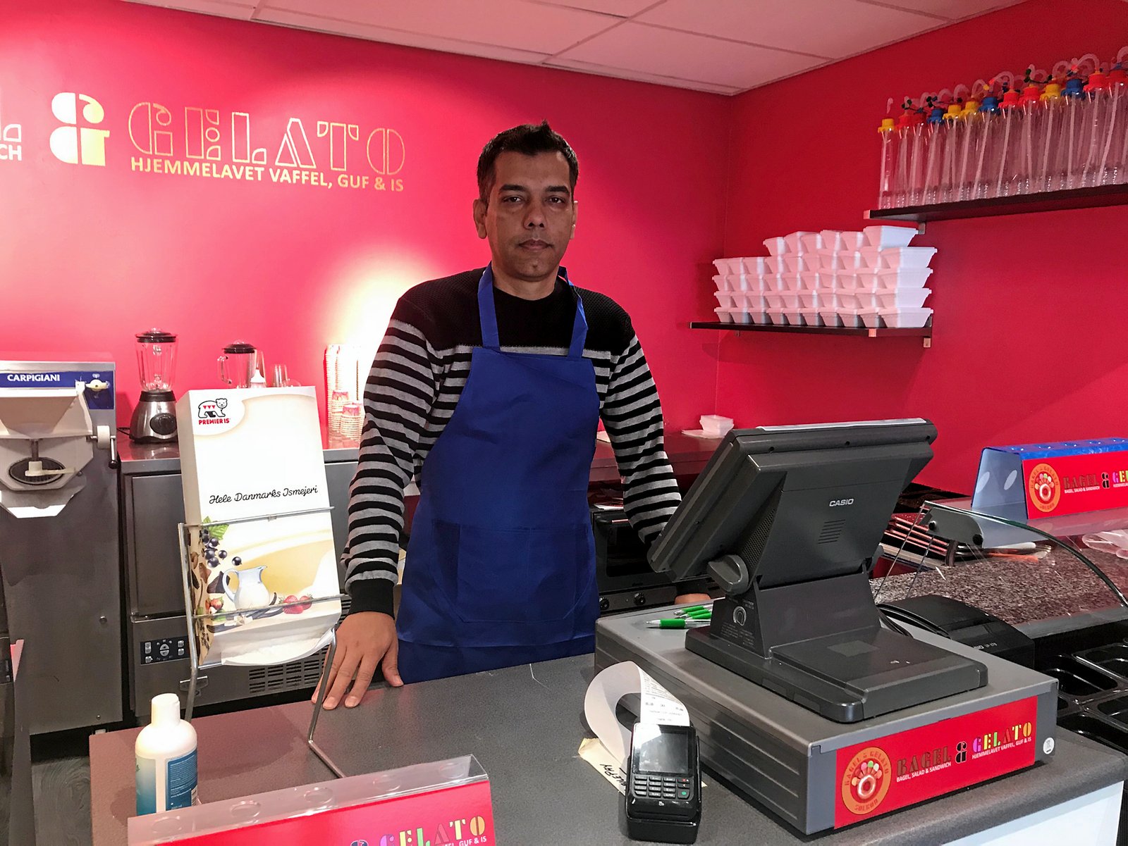 Bagel & Gelato er navnet på Solrød Centers nyeste isbutik.