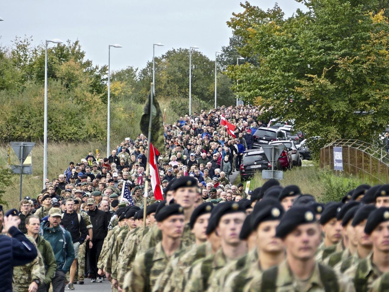 I weekenden er det tid til den årlige Gardermarch. Her ses marchen i 2018.