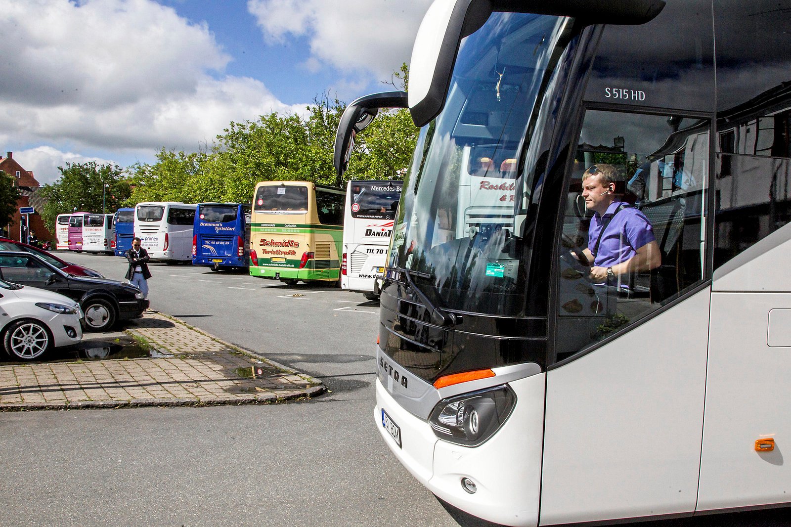 Pladserne skal være klar til, at turistbusserne kan vende tilbage.