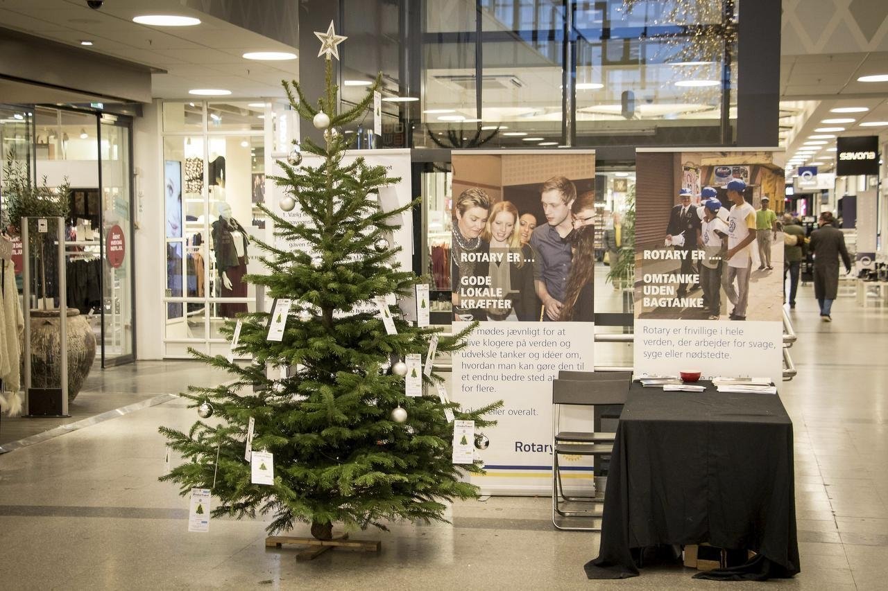 De seneste 15 år har Hørsholm Rotary Klub med gavmilde borgeres hjælp kunnet give hundredvis af julegaver til børn via "Ønsketræet" i Hørsholm Midtpunkt.