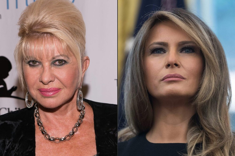 Det er intet andet end støj, siger USA's førstedame om kritikken af hende fra Trumps første kone, Ivana.