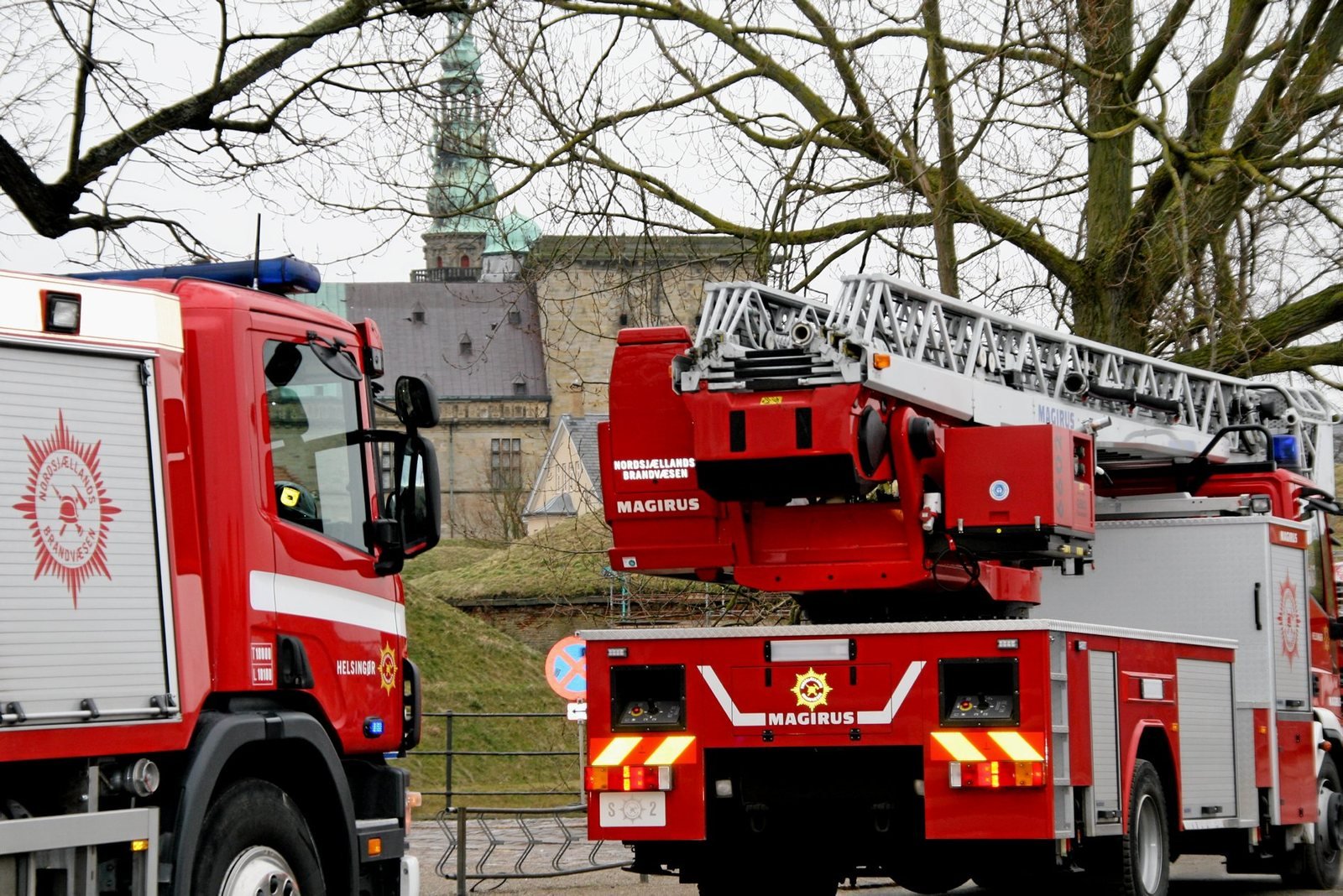 Brandbiler og andre udrykningskøretøjer kommer til at præge området.