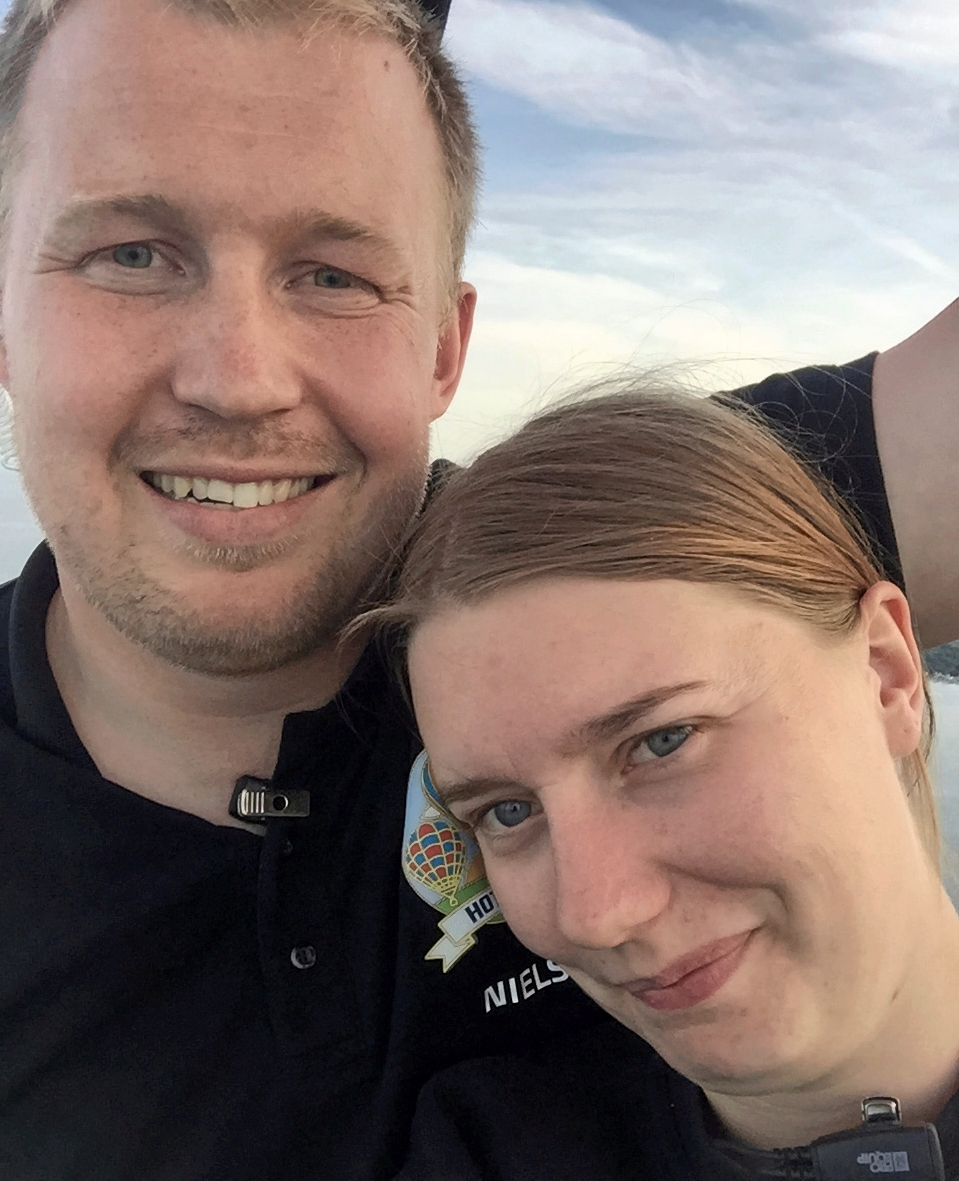 Niels Hvid og Nanna Hvid Madsen er ballonskippere og står bag Danmarks første luftballonfestival. - Privat Niels Hvid og Nanna Hvid Madsen er ballonskippere og står bag Danmarks første luftballonfestival.
