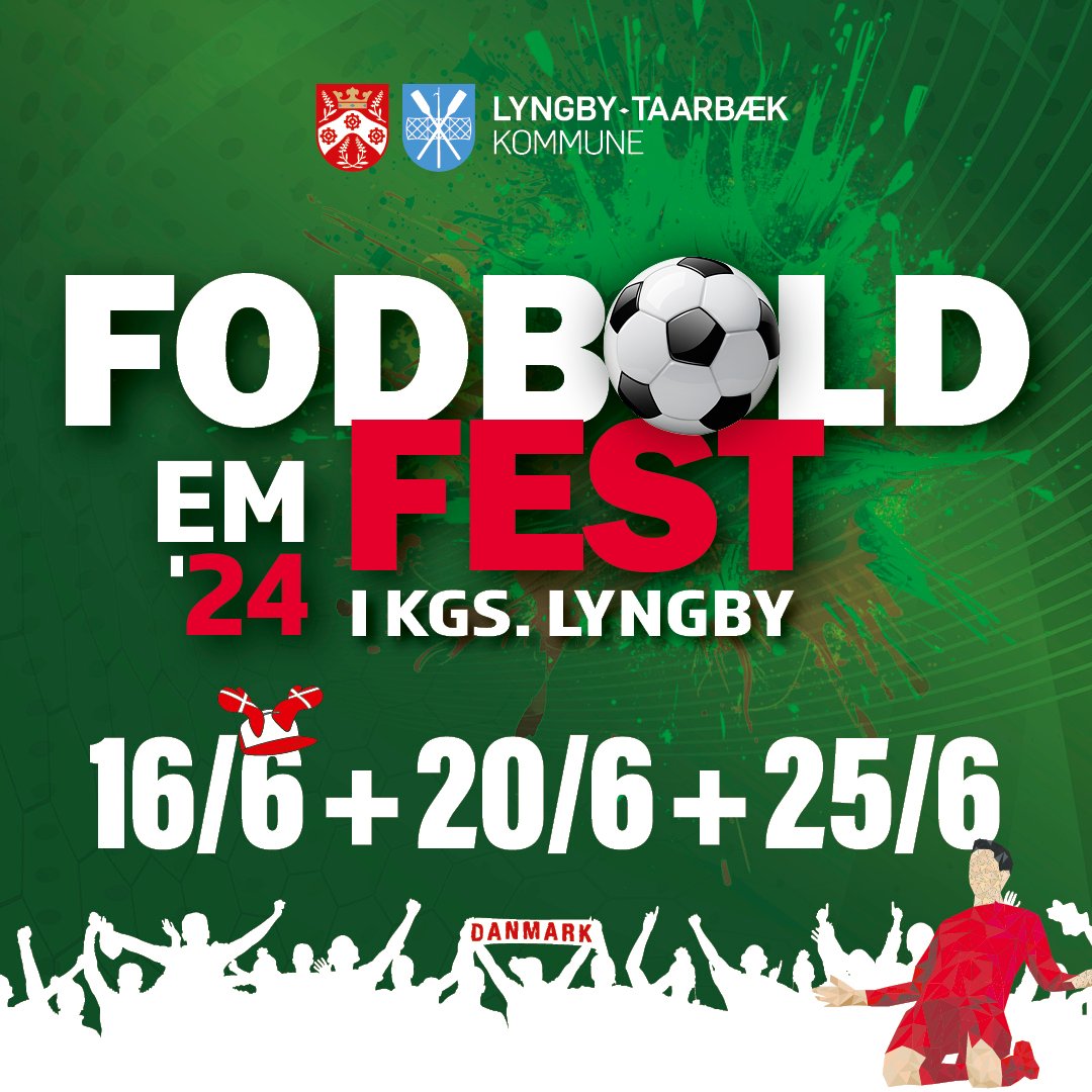 Der er fodboldfest og storskærmsvisning i Kgs. Lyngby, når landsholdet spiller EM. 