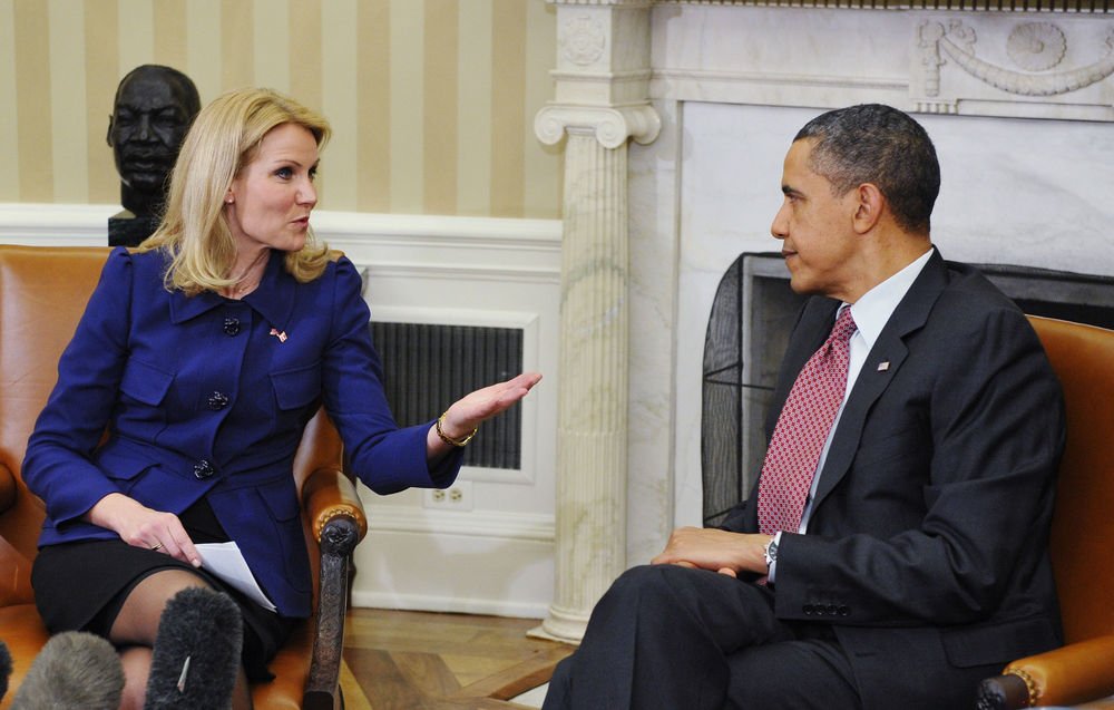USA's præsident har ligesom Helle Thorning-Schmidt to døtre. Han bad statsministeren om råd på fredagens møde.