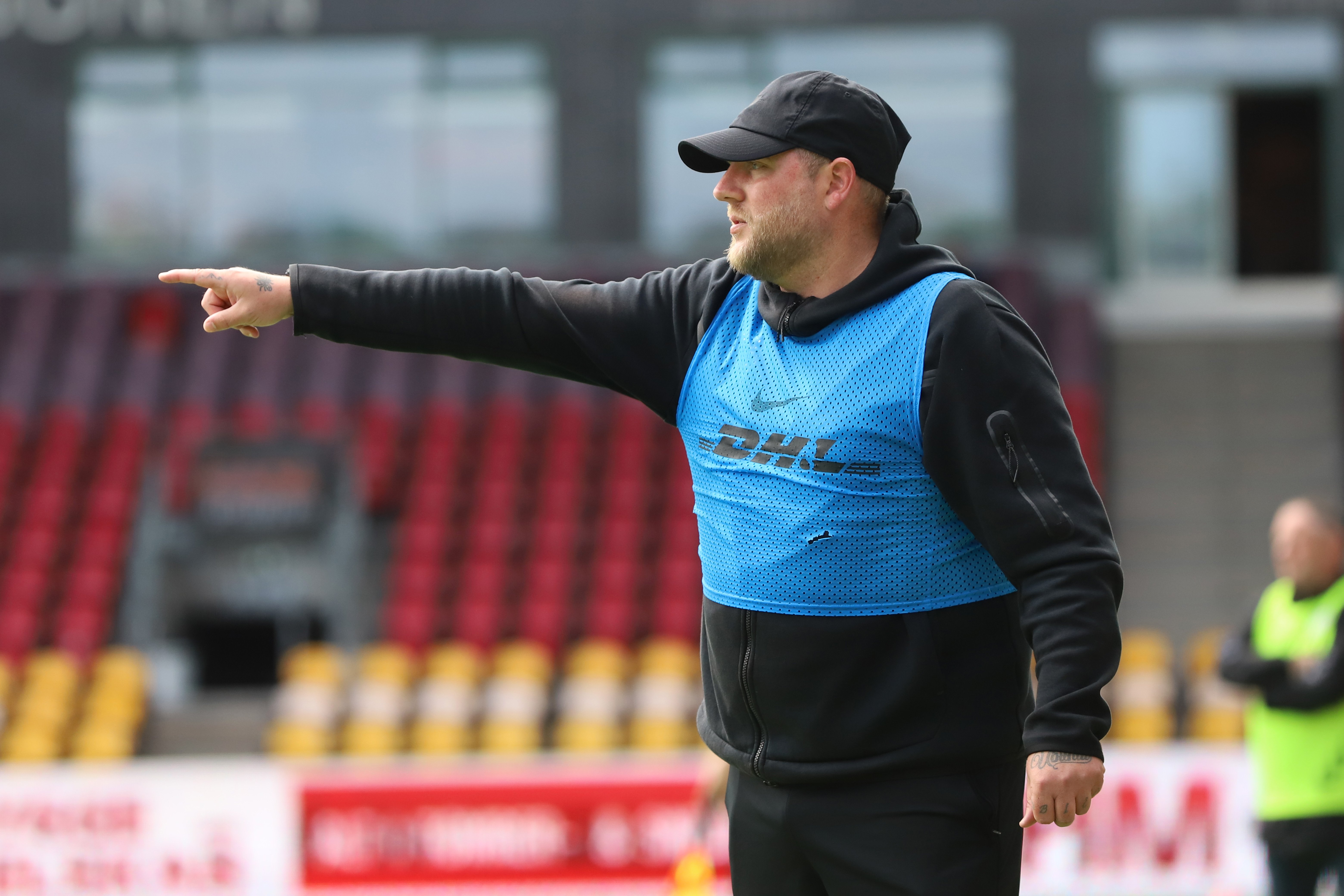 FC Nordsjælland-Kolding, Kvindeligaen, fodbold, 9. juni 2024. Cheftræner Chris Sargeant
