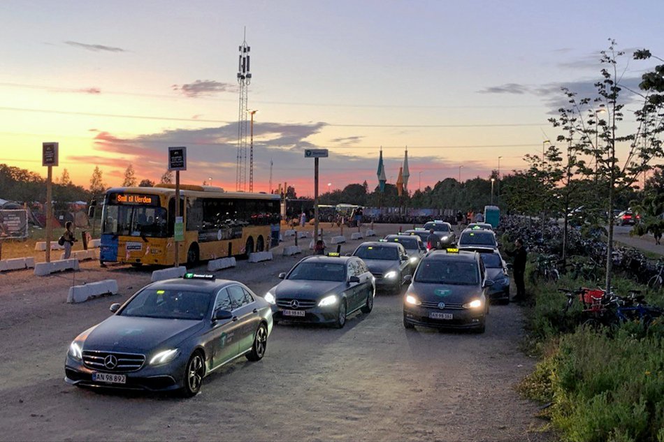 Antallet af taxaer stiger voldsomt under Roskilde Festival.