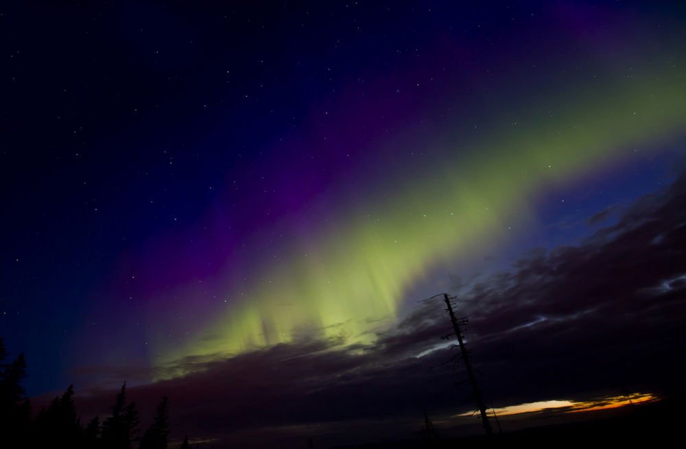 Natten til onsdag var det muligt at se nordlys, og måske gentager fænomenet sig natten til torsdag.