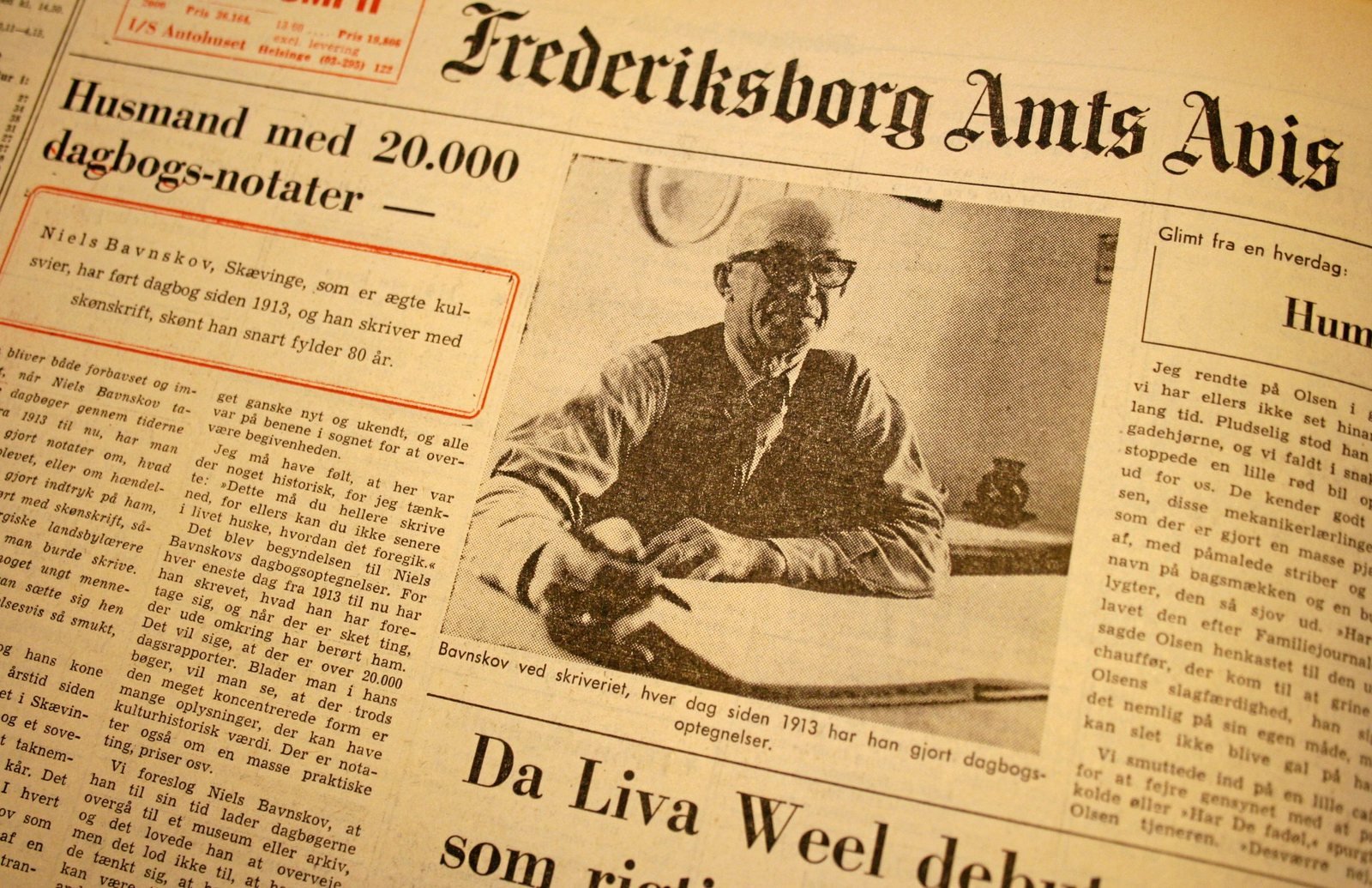 Ældre årgange af Frederiksborg Amts Avis søger nye ejere.