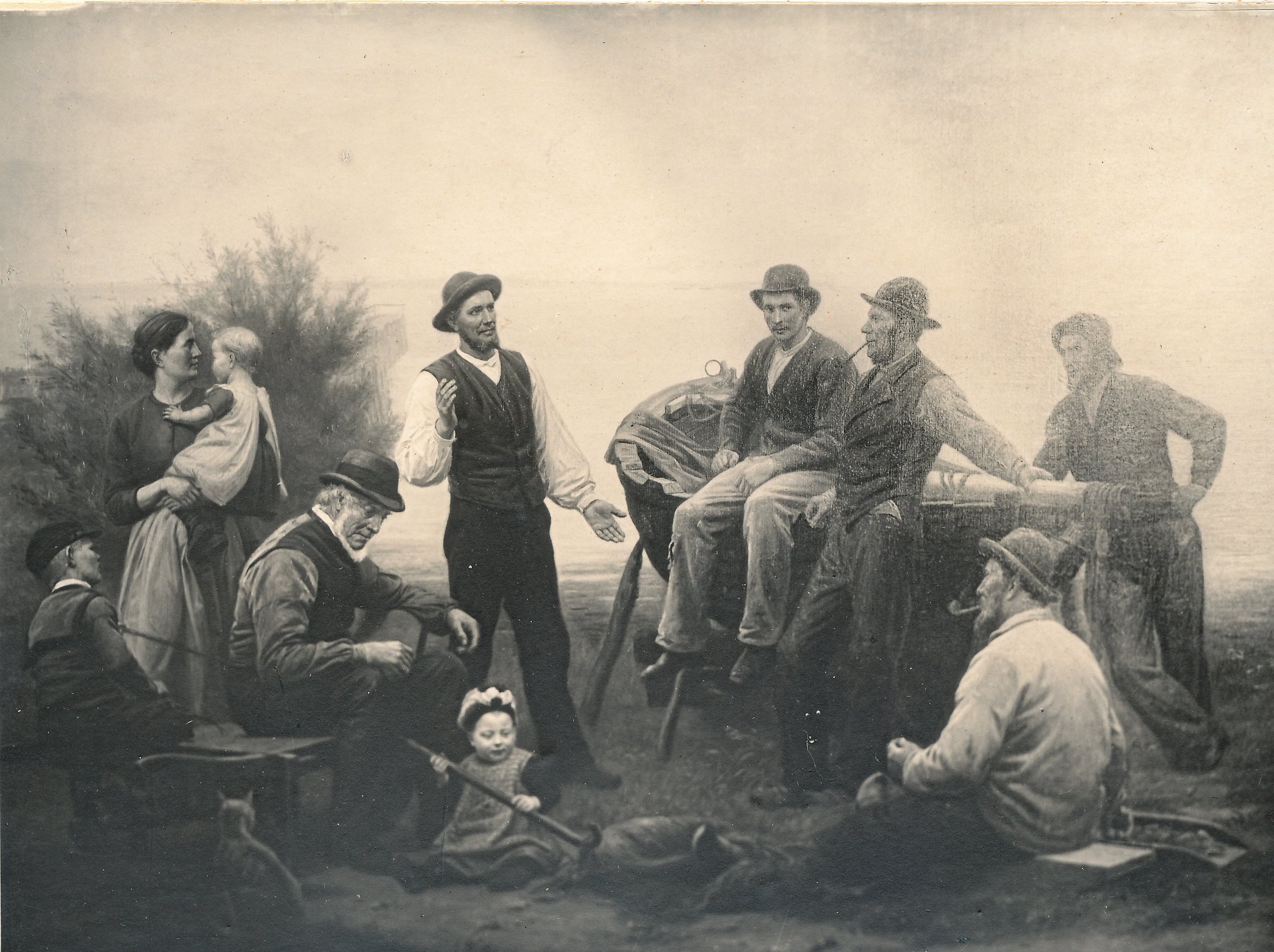 Fiskerlivet ser idyllisk ud på dette maleri, og det inspirerede da også til en velkendt sang og en succesfuld forestilling. Men det var også et hårdt og fattigt liv.
